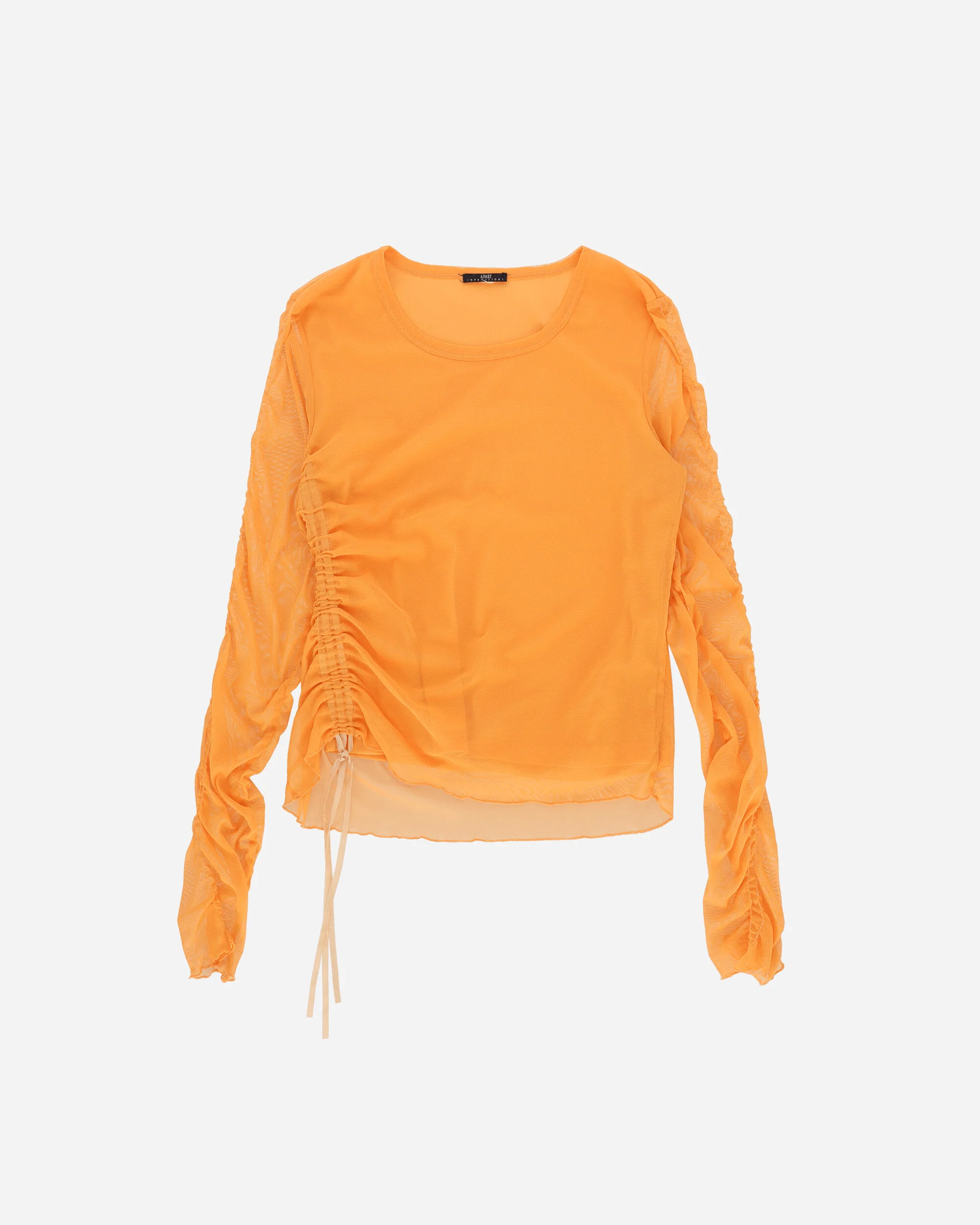 Women's Mesh Longsleeve Top Orange