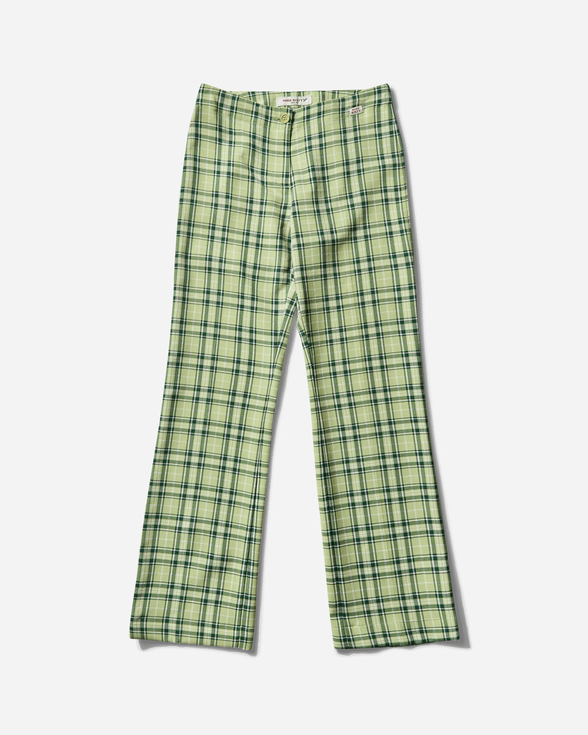 Women's Checked Trousers Green