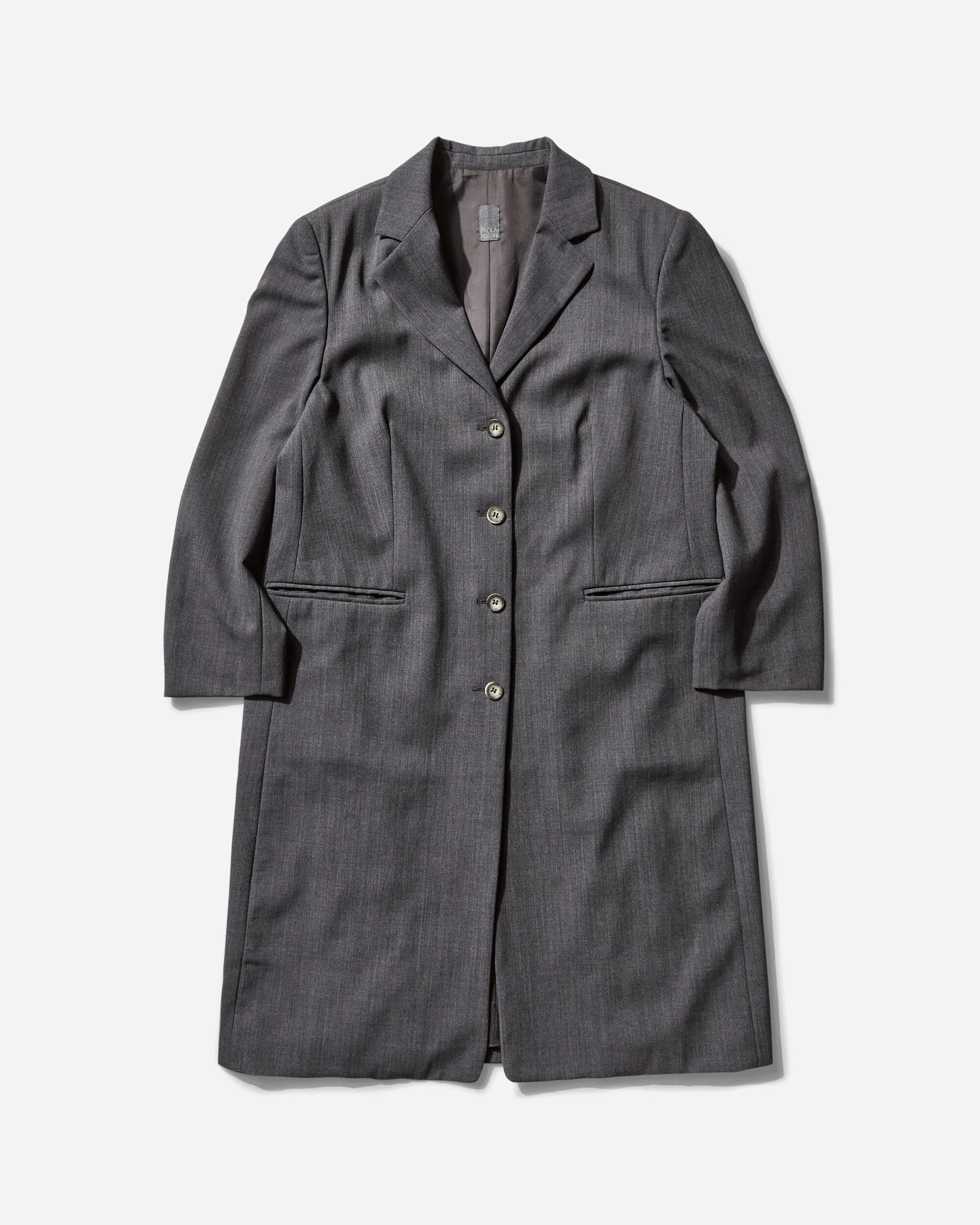Women's Wool Single Line Trench Coat Grey