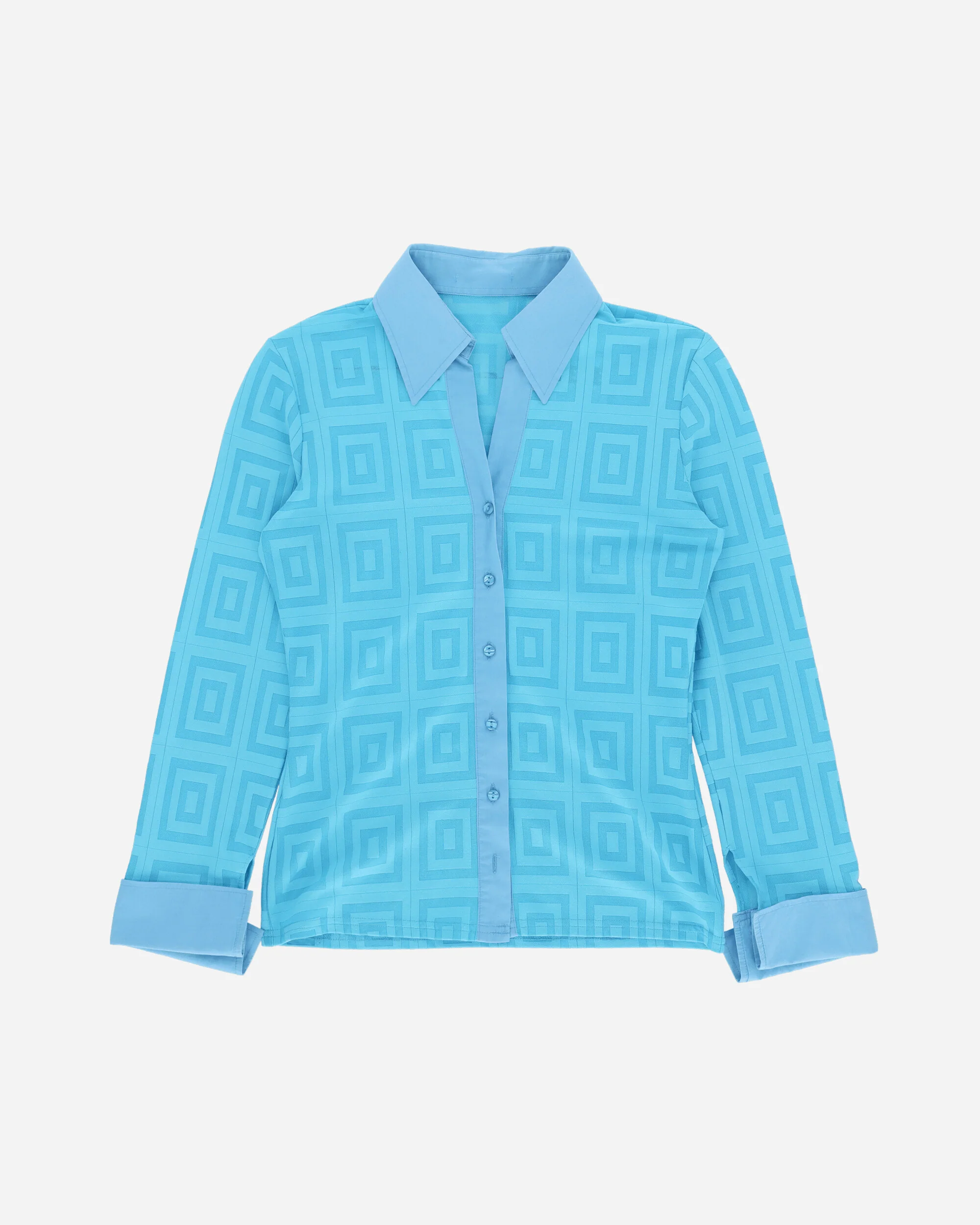 Women's Pattern Longsleeve Shirt Sky Blue