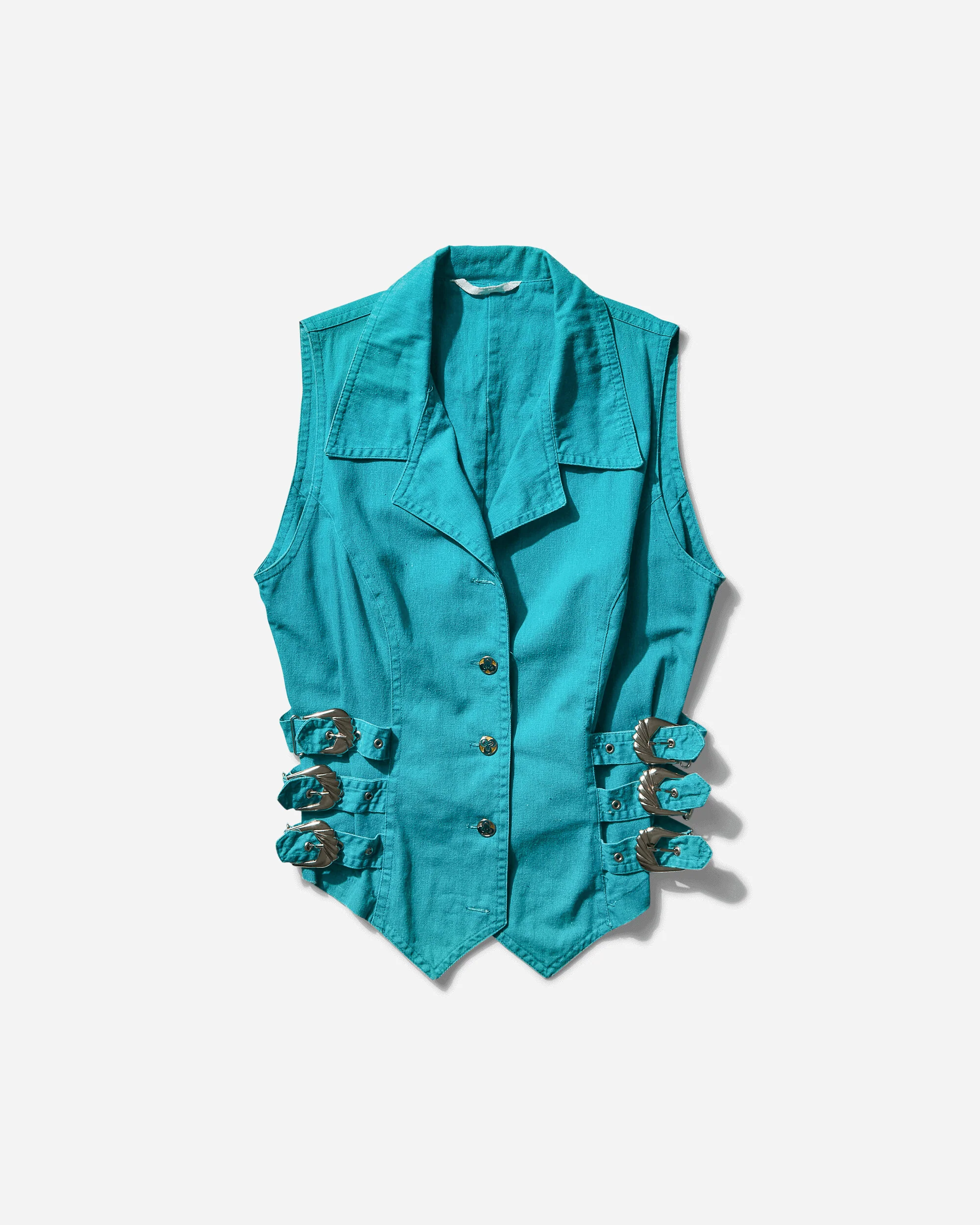 Women's Buckles Vest Blue