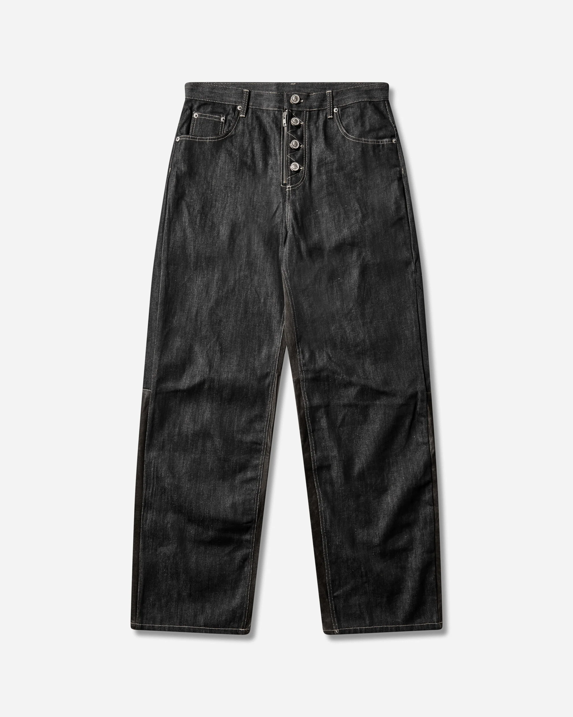 Men's Paneled Hybrid Denim Pants Indigo / Leather