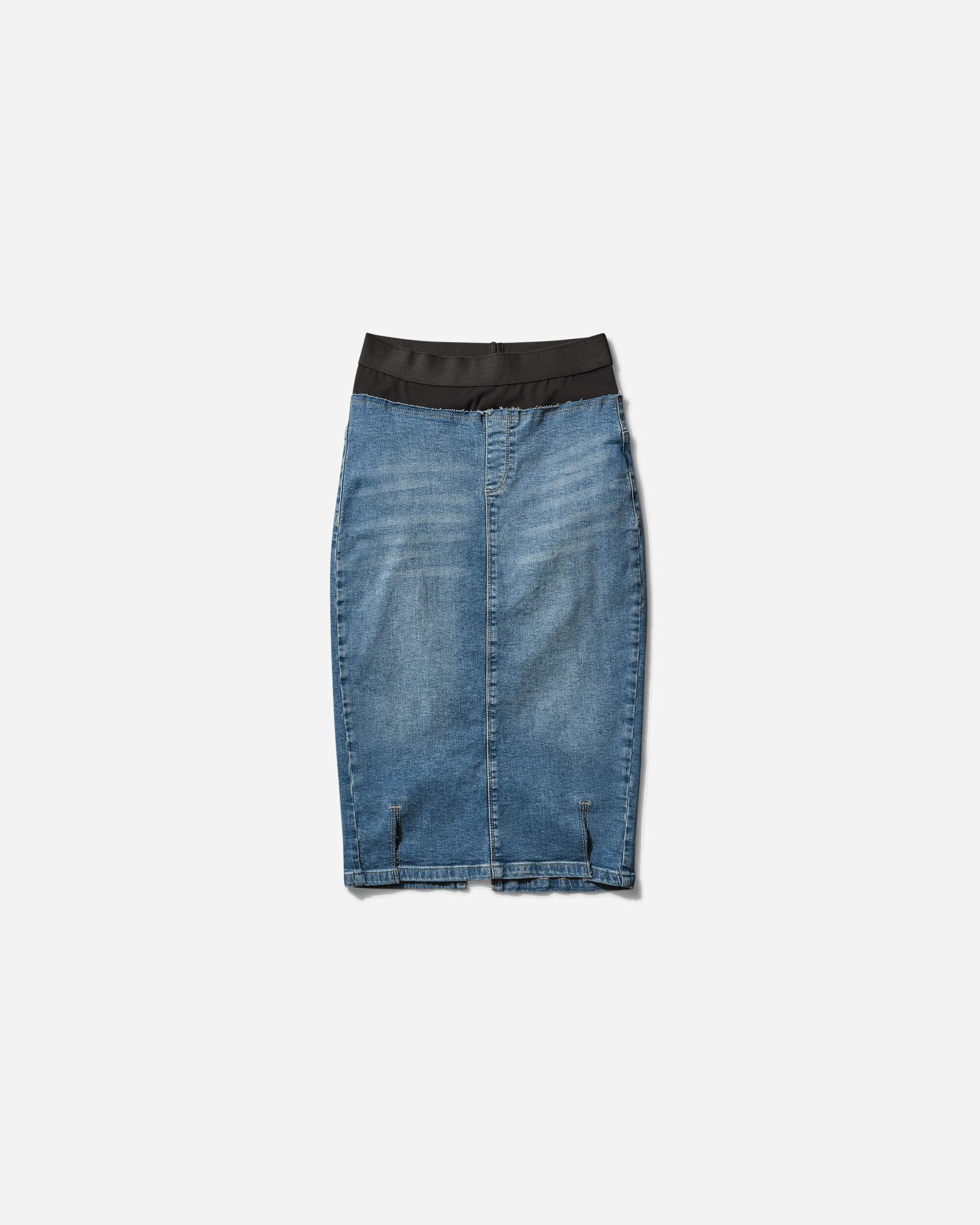 Women's Waistband Denim Pencil Skirt Blue