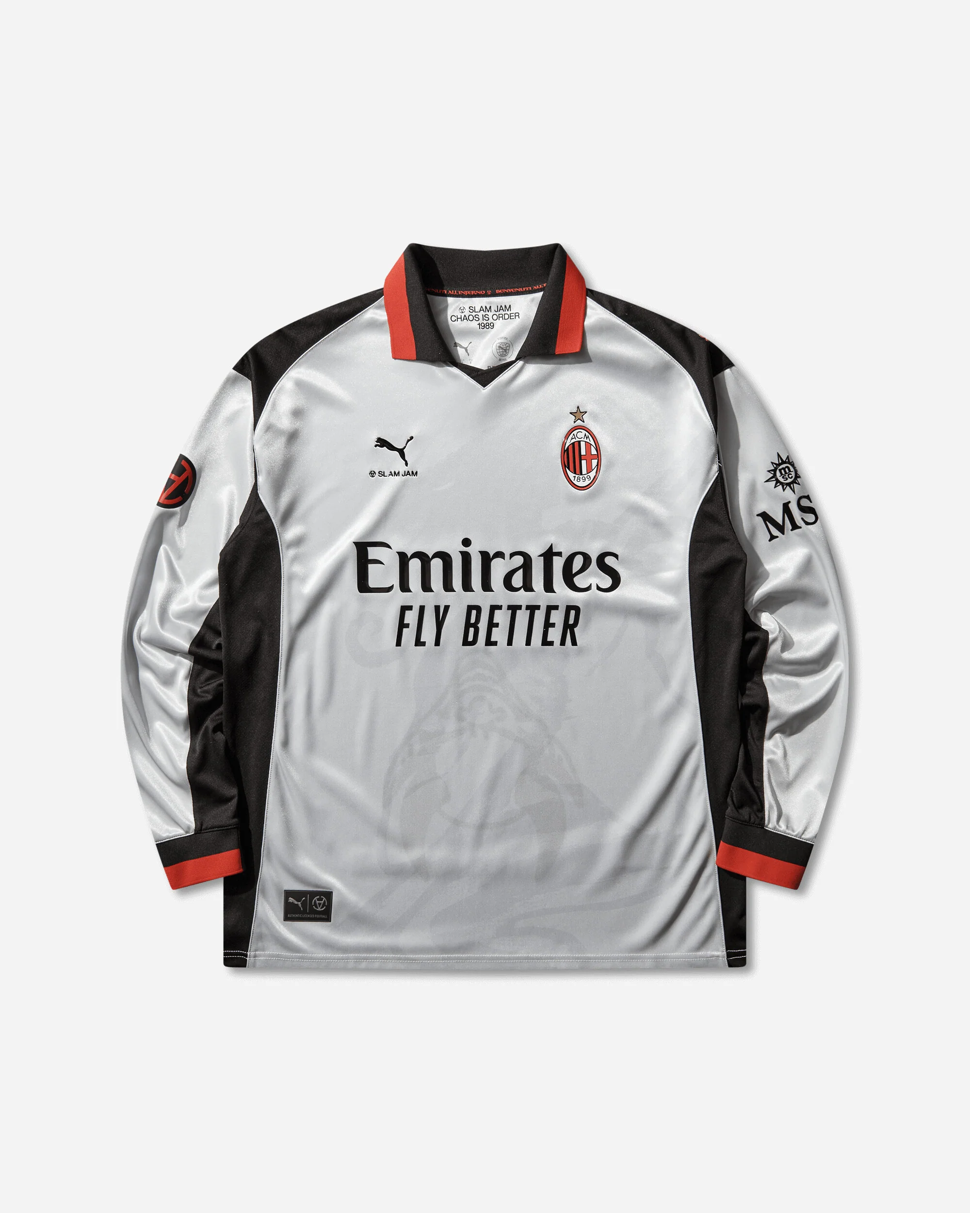 AC Milan x Slam Jam Limited Edition Longsleeve Jersey Grey