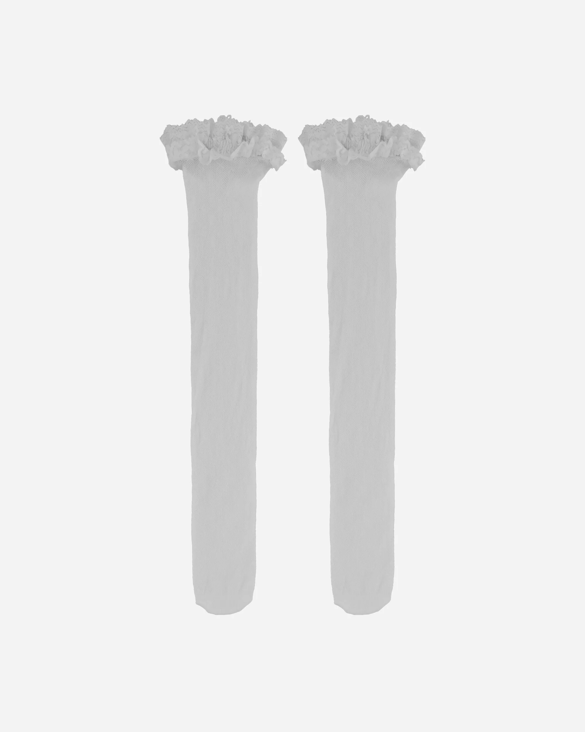 Women's Web Stay Ups Socks White