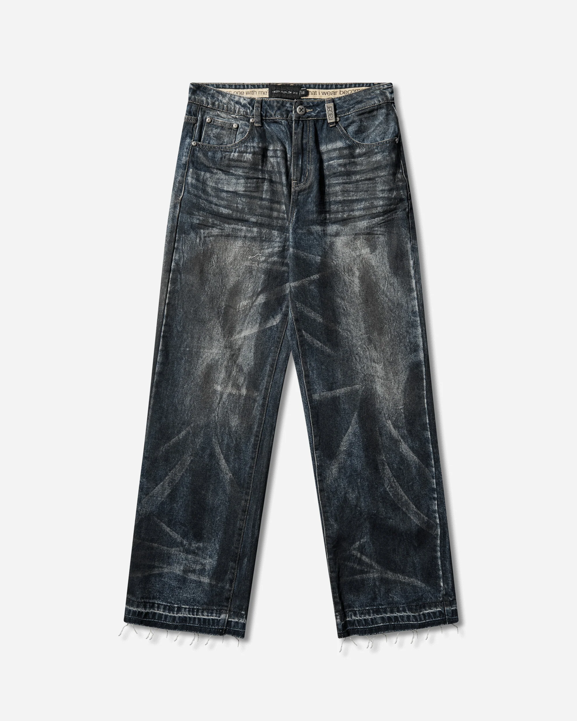 Overpainted Denim Pants Blue / Black