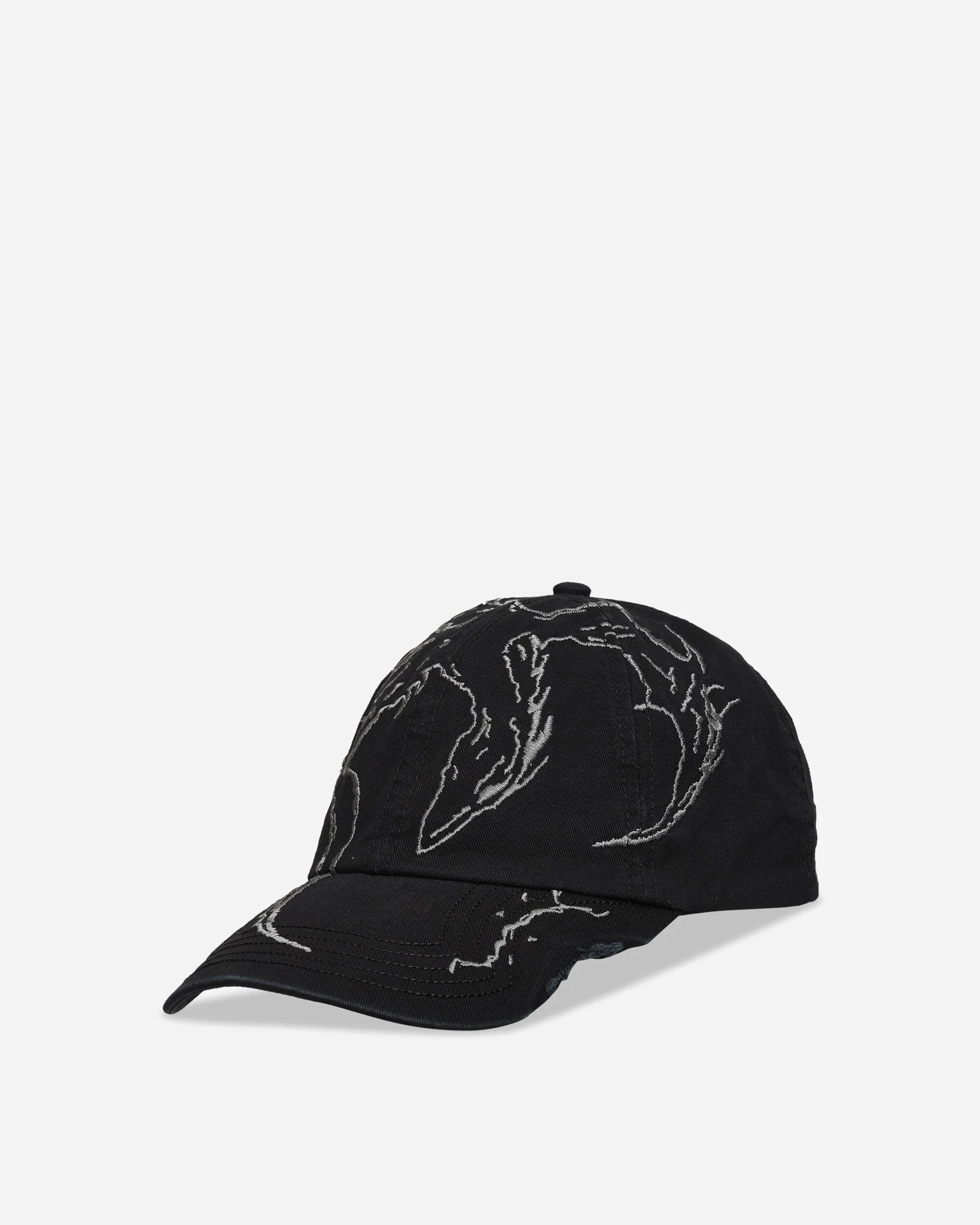 Ryli Embriodered 6-Panel Cap Washed Black