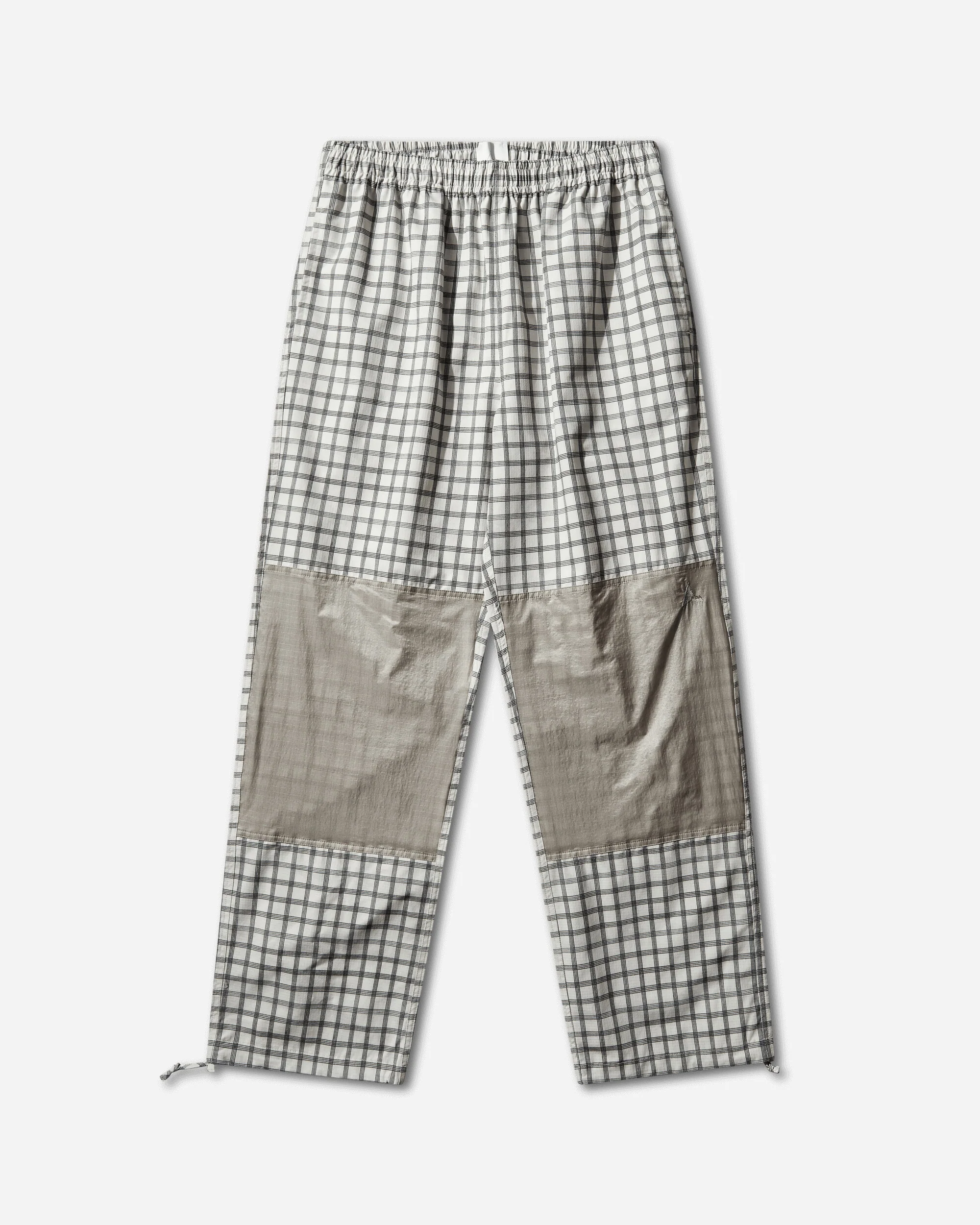 Men's Aaair FloWeave Printed Check Elasticated Waistband Pants White