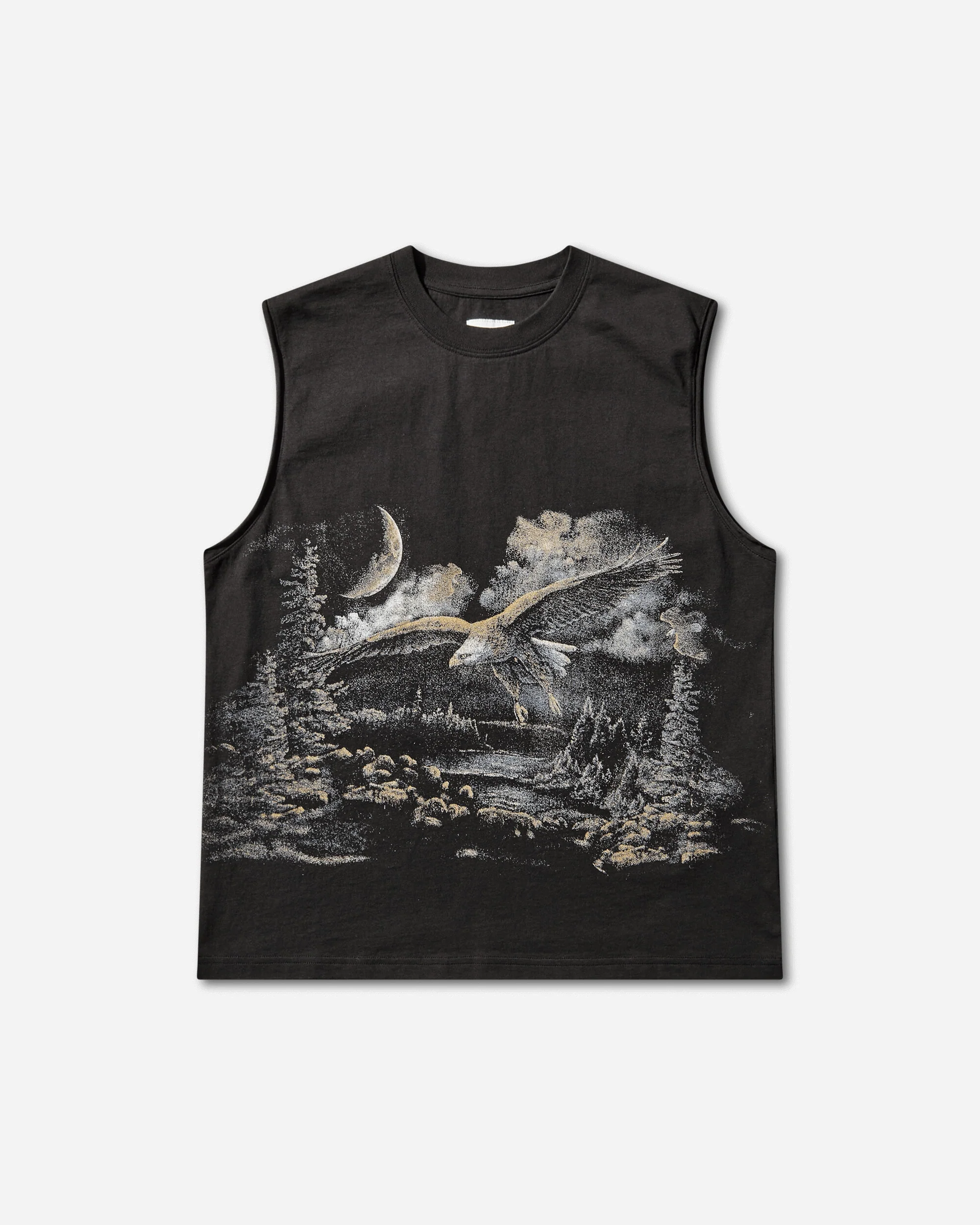 Men's Fai Sleeveless T-Shirt Washed Black