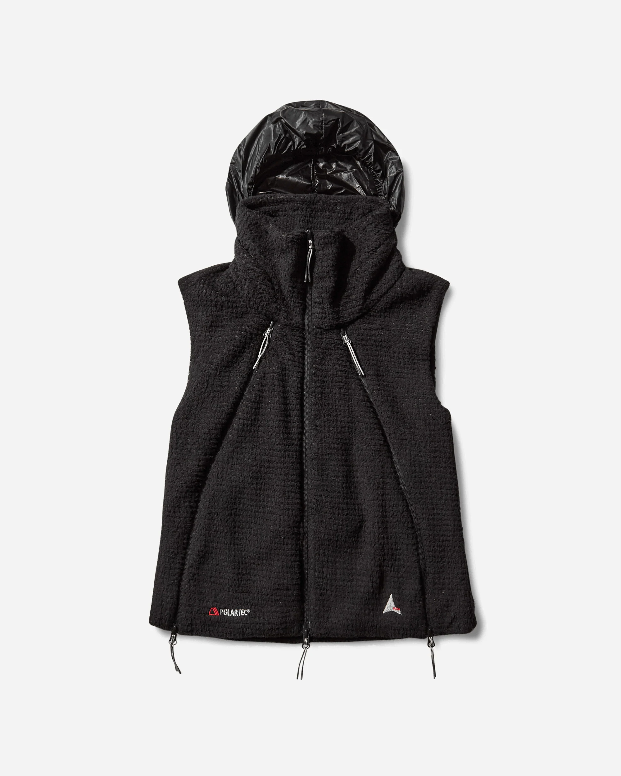 Women's Naike Hooded Polartec High Loft Vest Black - Image 3