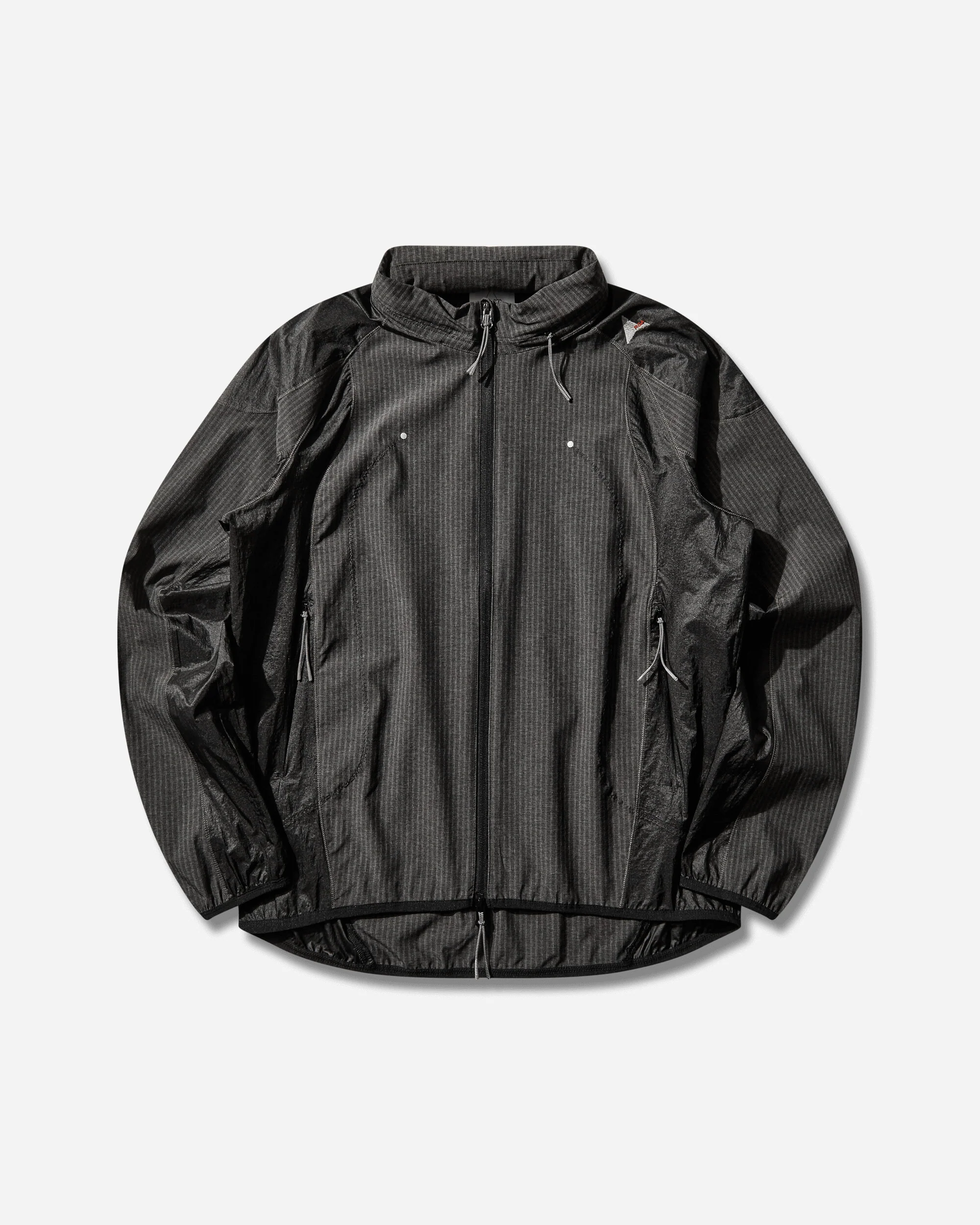 Men's Numb Pinstriped Hooded Wind Jacket Black
