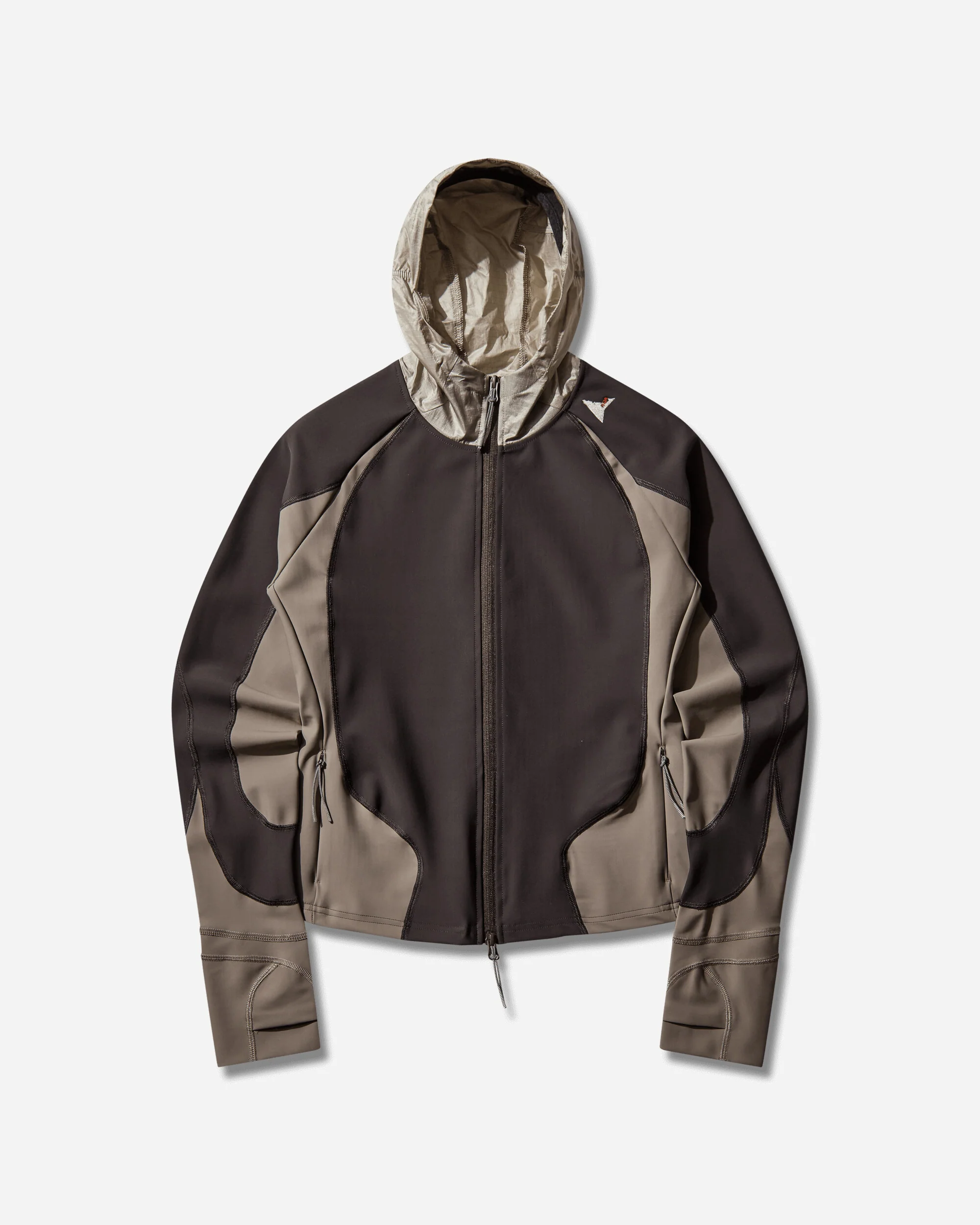 Women's Spine Stretch Hooded Jacket Dark Brown
