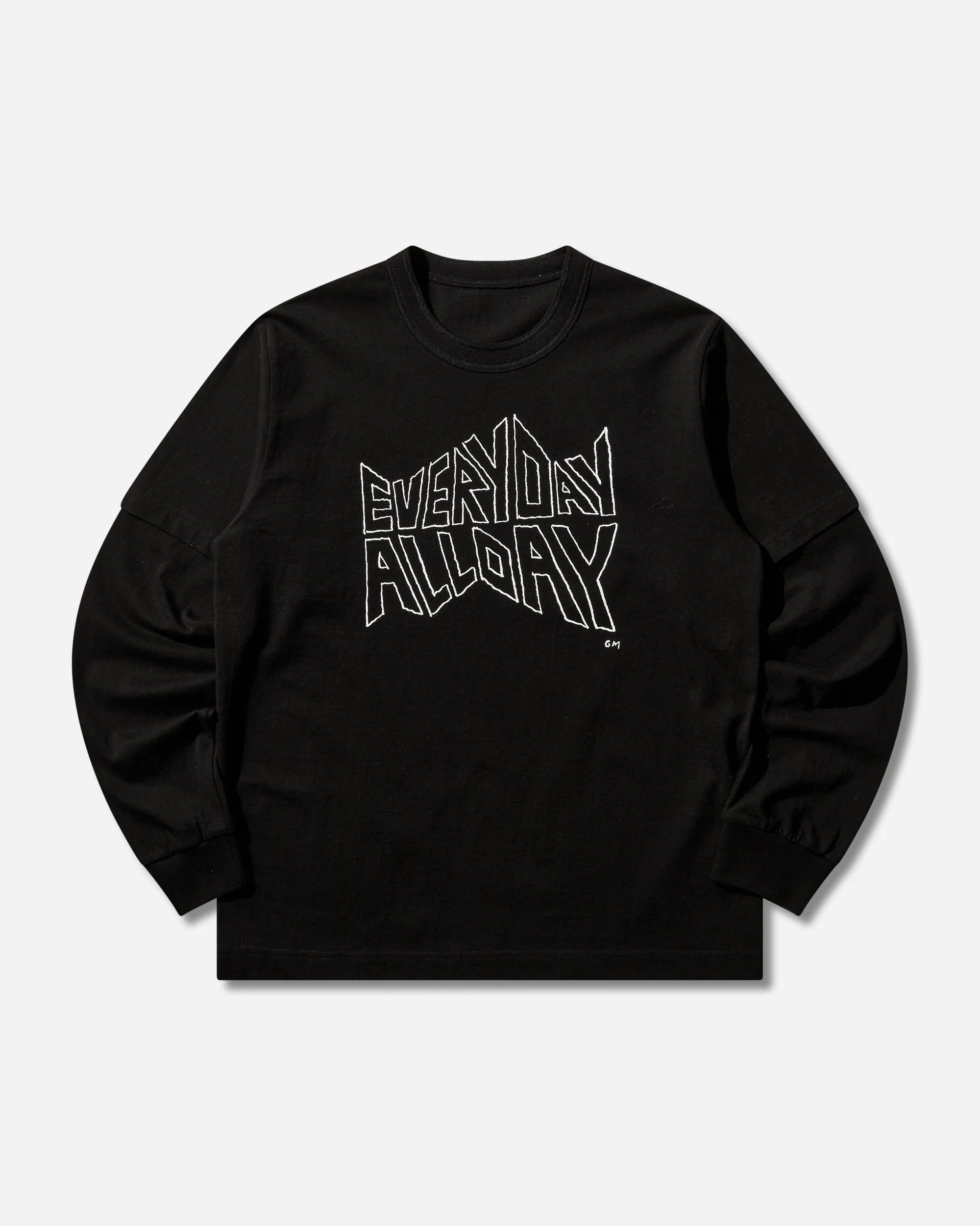 Men's geoff sacai Print Longsleeve T-Shirt Black
