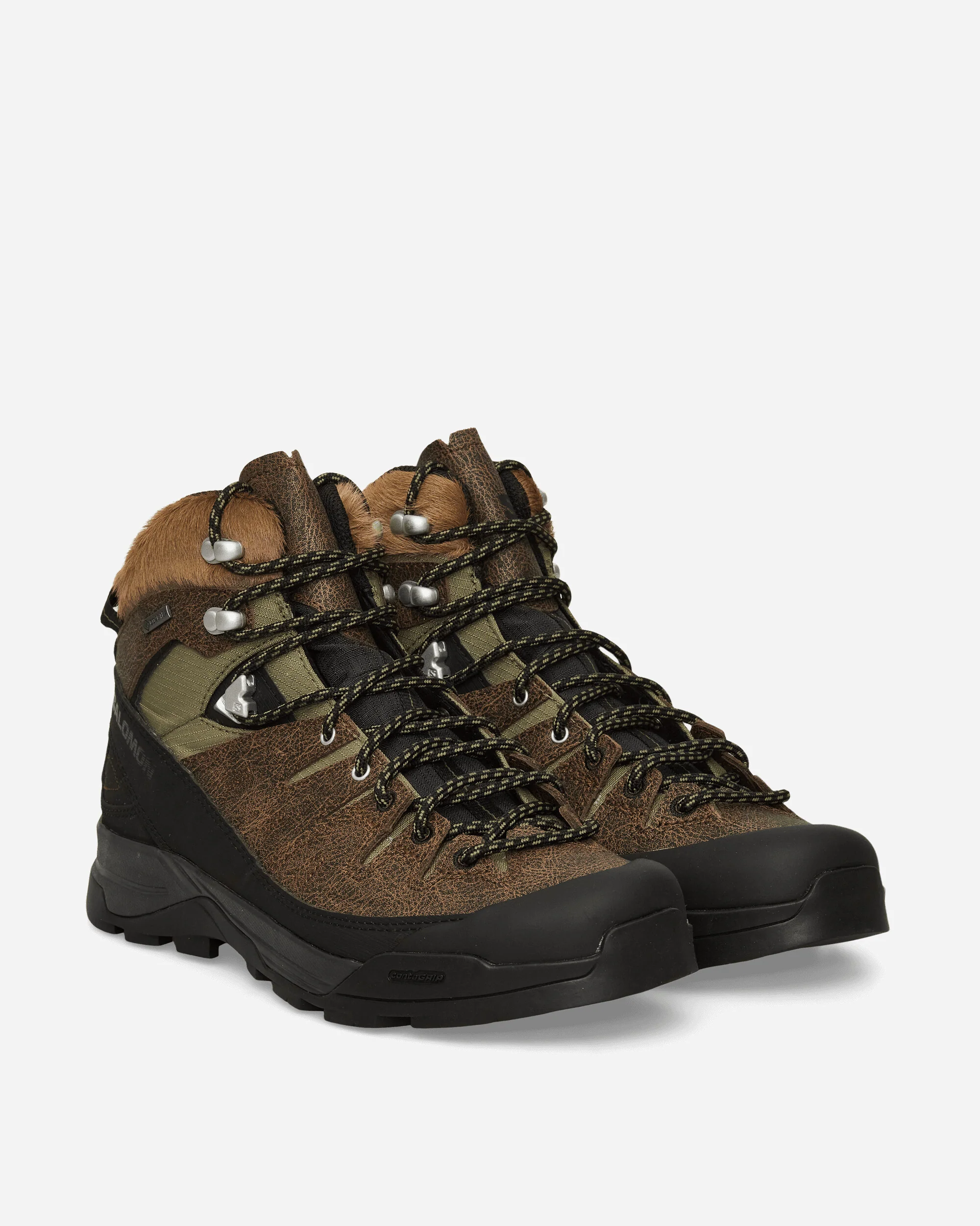 X-ALP Mid GORE-TEX Distressed Leather Boots Dark Earth / Black / Deep Lichen Green - Image 2