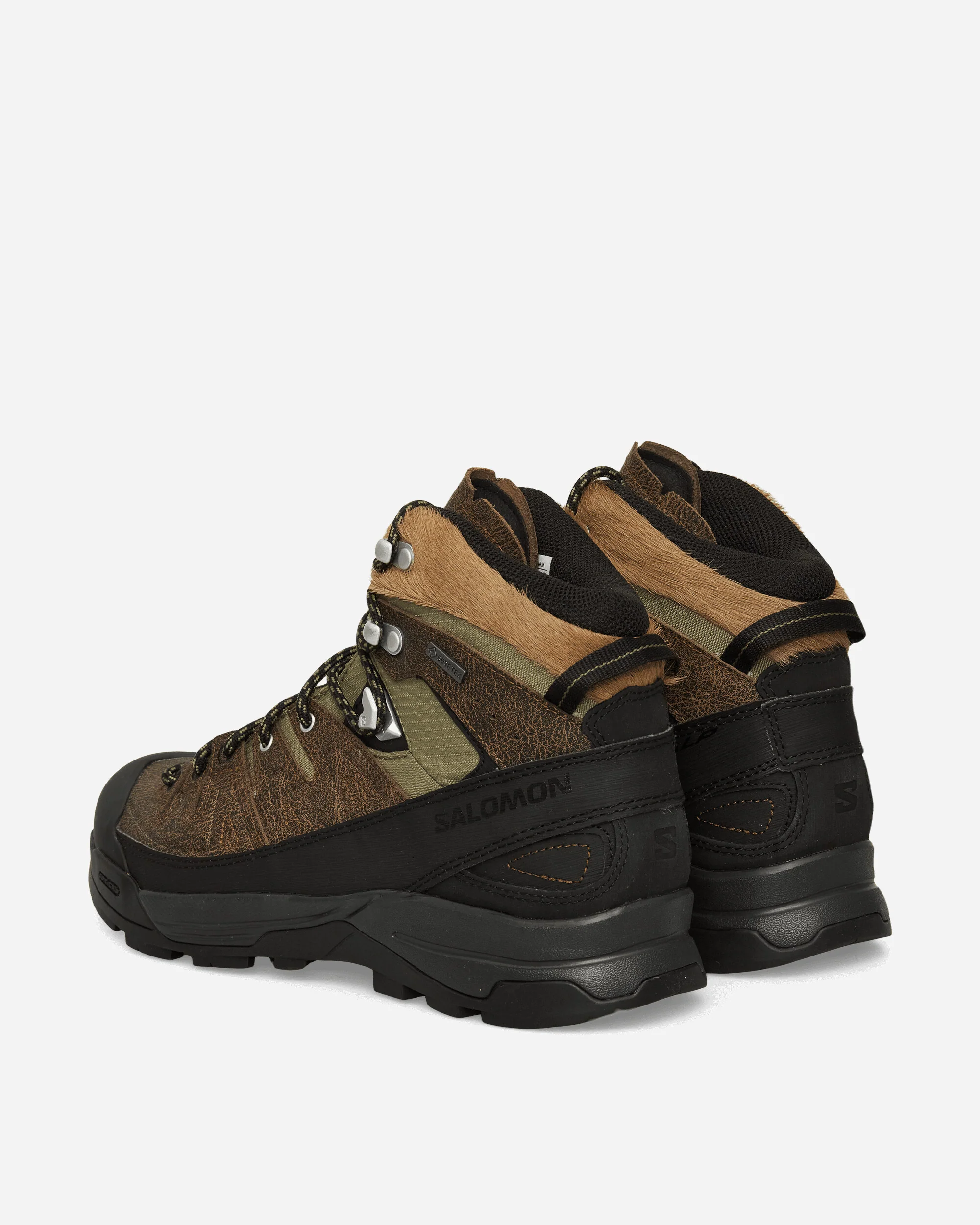 X-ALP Mid GORE-TEX Distressed Leather Boots Dark Earth / Black / Deep Lichen Green - Image 4