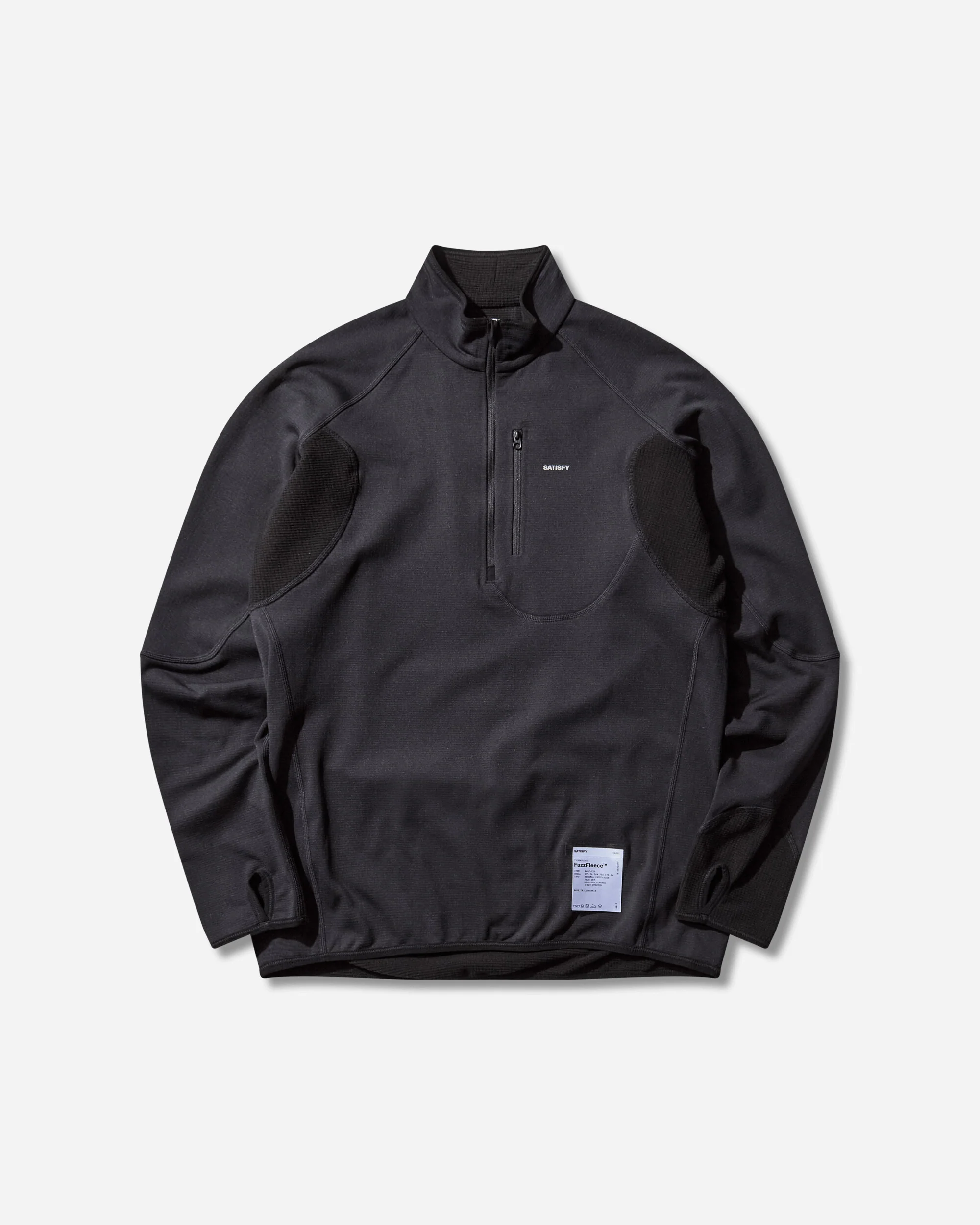 Men's FuzzFleece Half‑Zip Sweatshirt Black