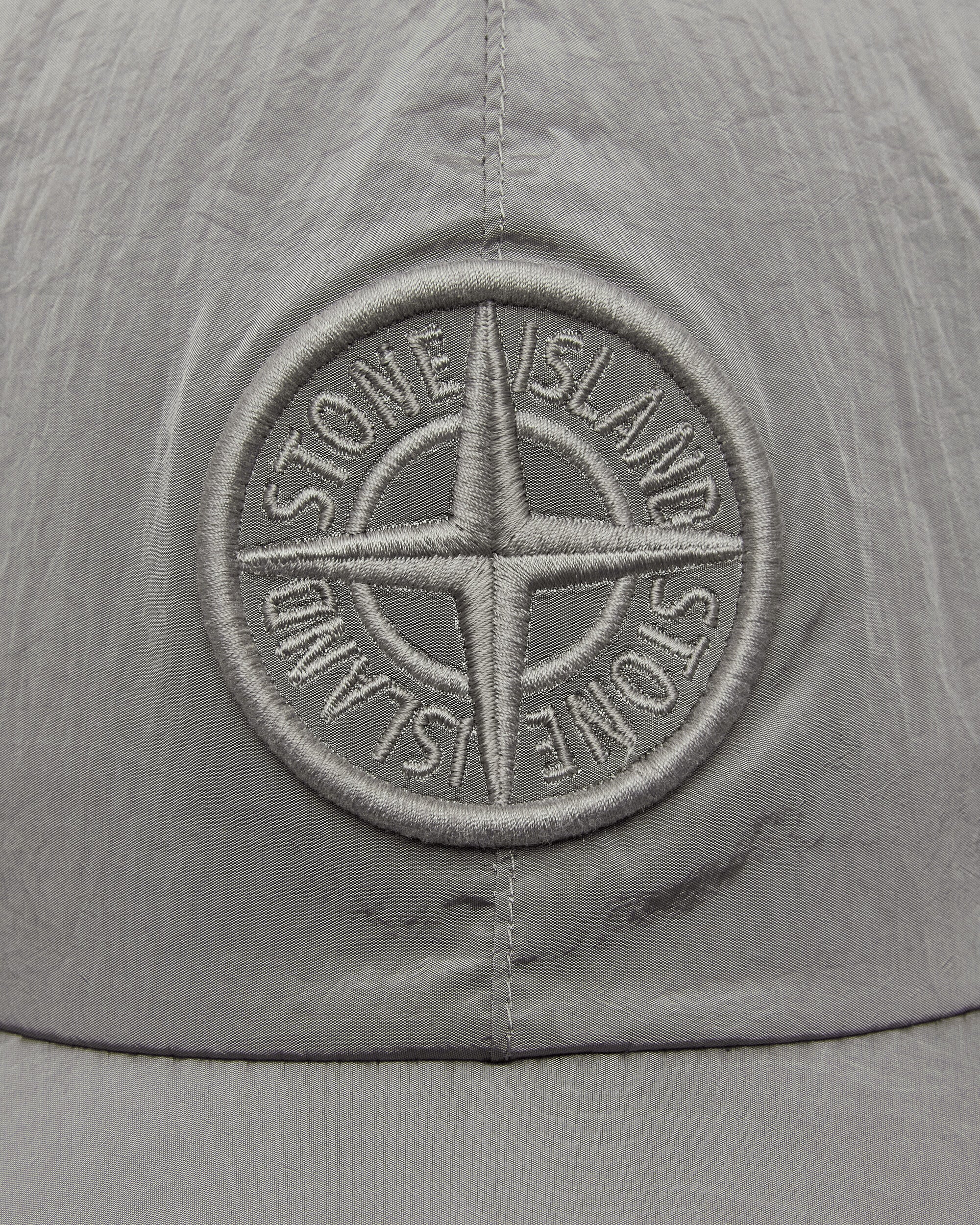 Nylon Metal Baseball Cap Pearl Grey - Image 6