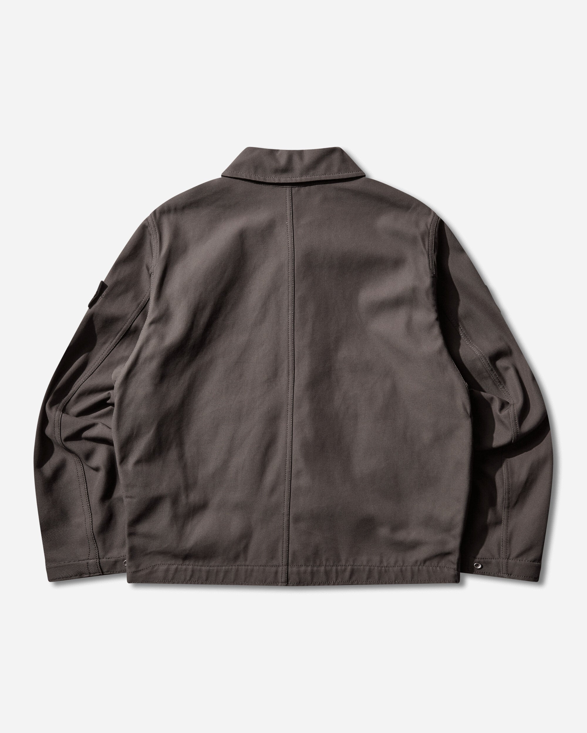 Men's Cotton Canvas Coach Jacket Charcoal Grey - Image 2