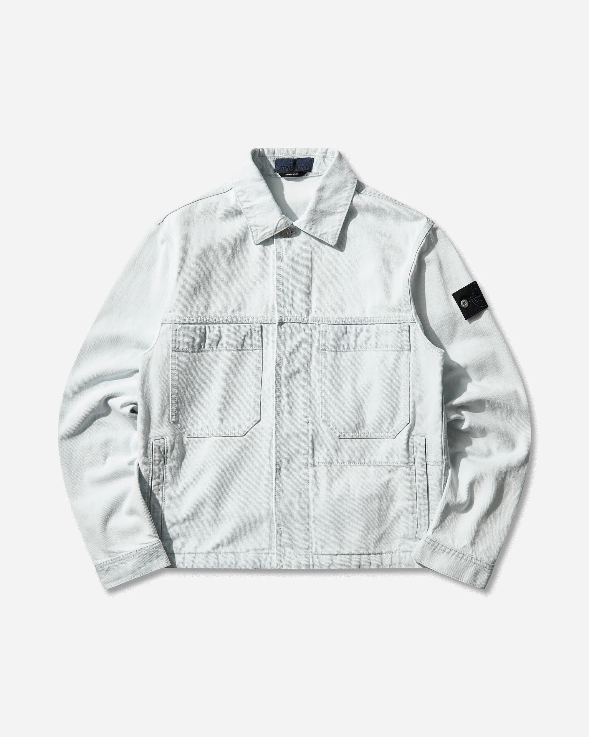 Men's Indigo Denim-Ultra Bleached Coach Jacket Blue Extra Bleach