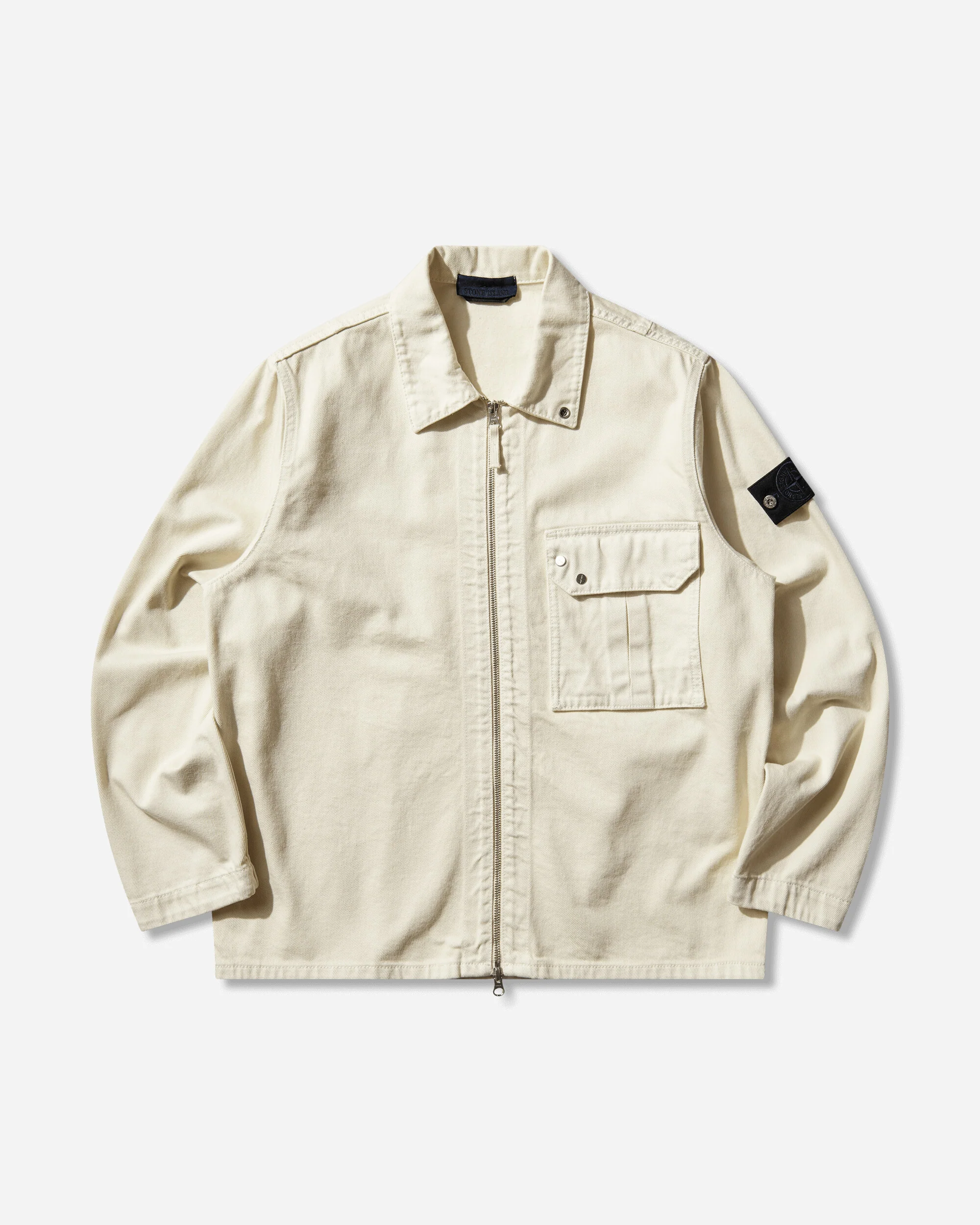 Men's Light Bull Denim-TC Overshirt Ivory