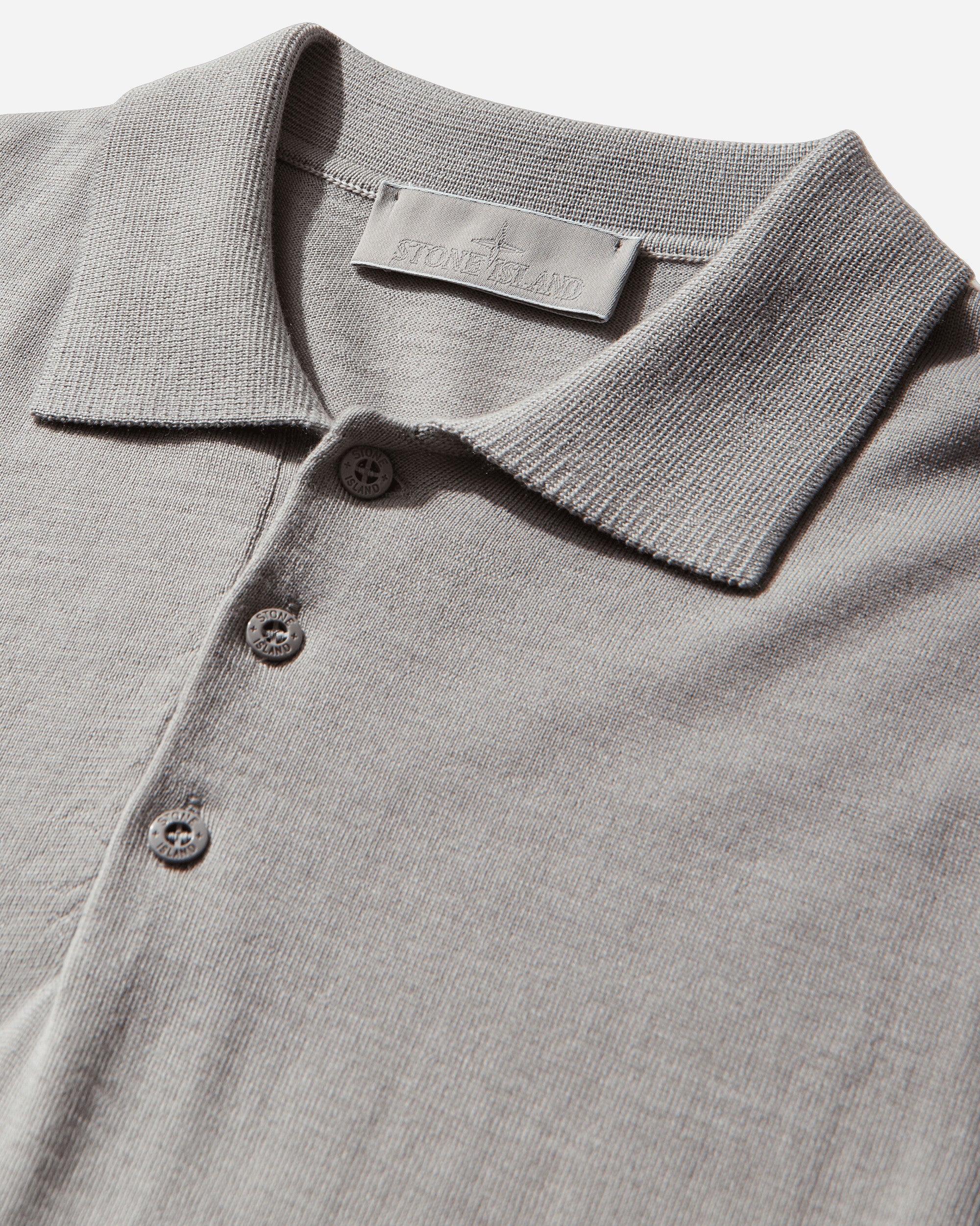 Men's Ghost Light Pure RWS Wool_S.I. Polo Sweater Dust Grey - Image 4