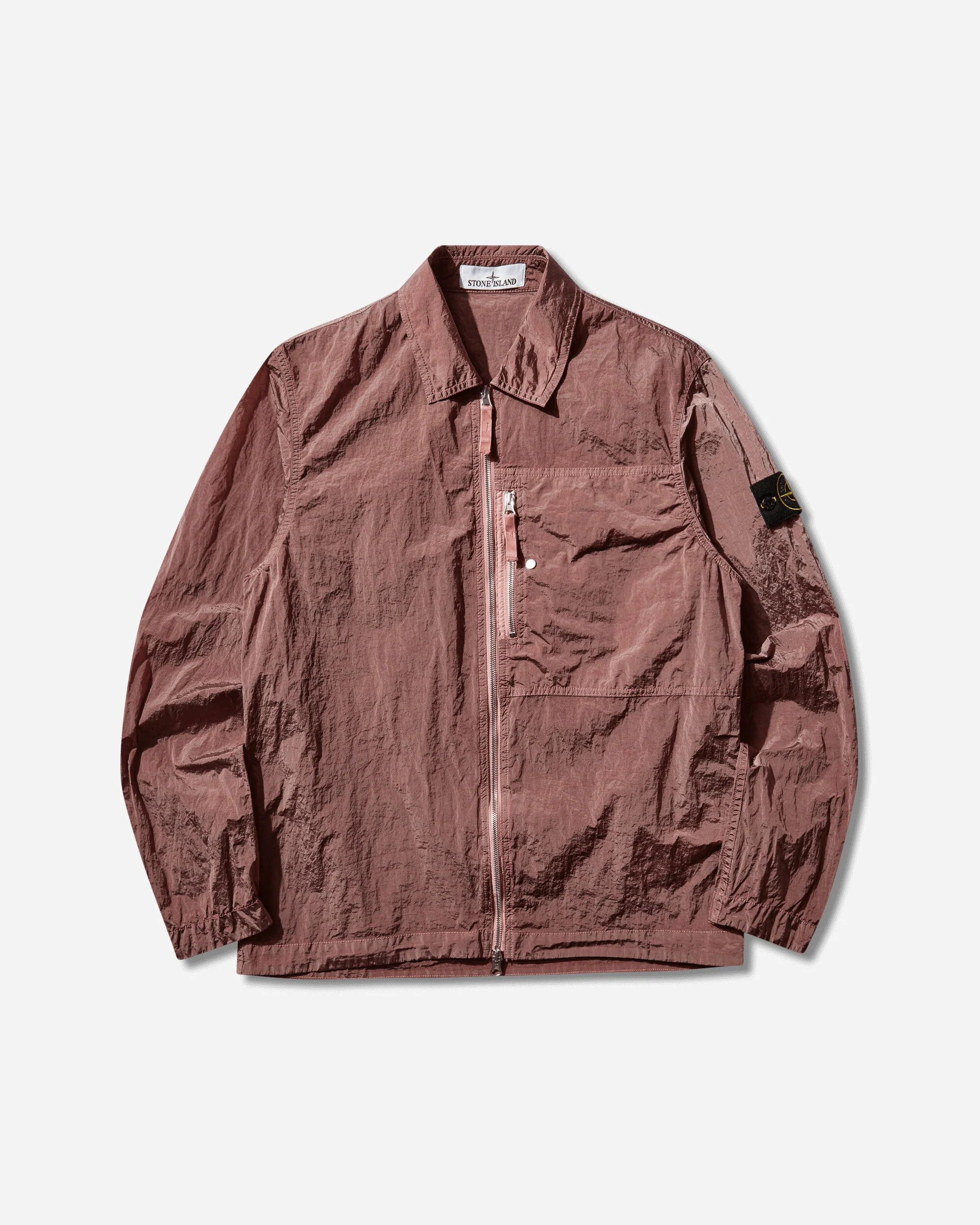 Men's Nylon Metal Overshirt Oleander
