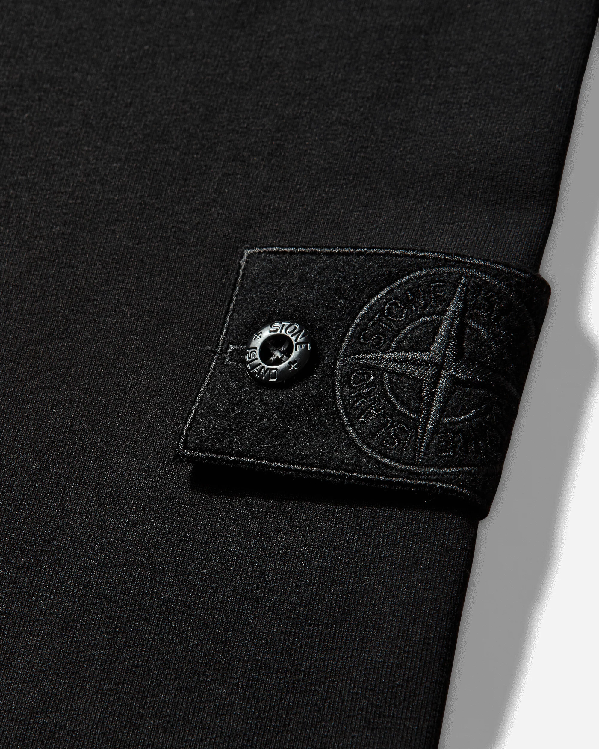 Men's Ghost Cotton Stretch Fleece_S.I. Crewneck Sweatshirt Black - Image 3