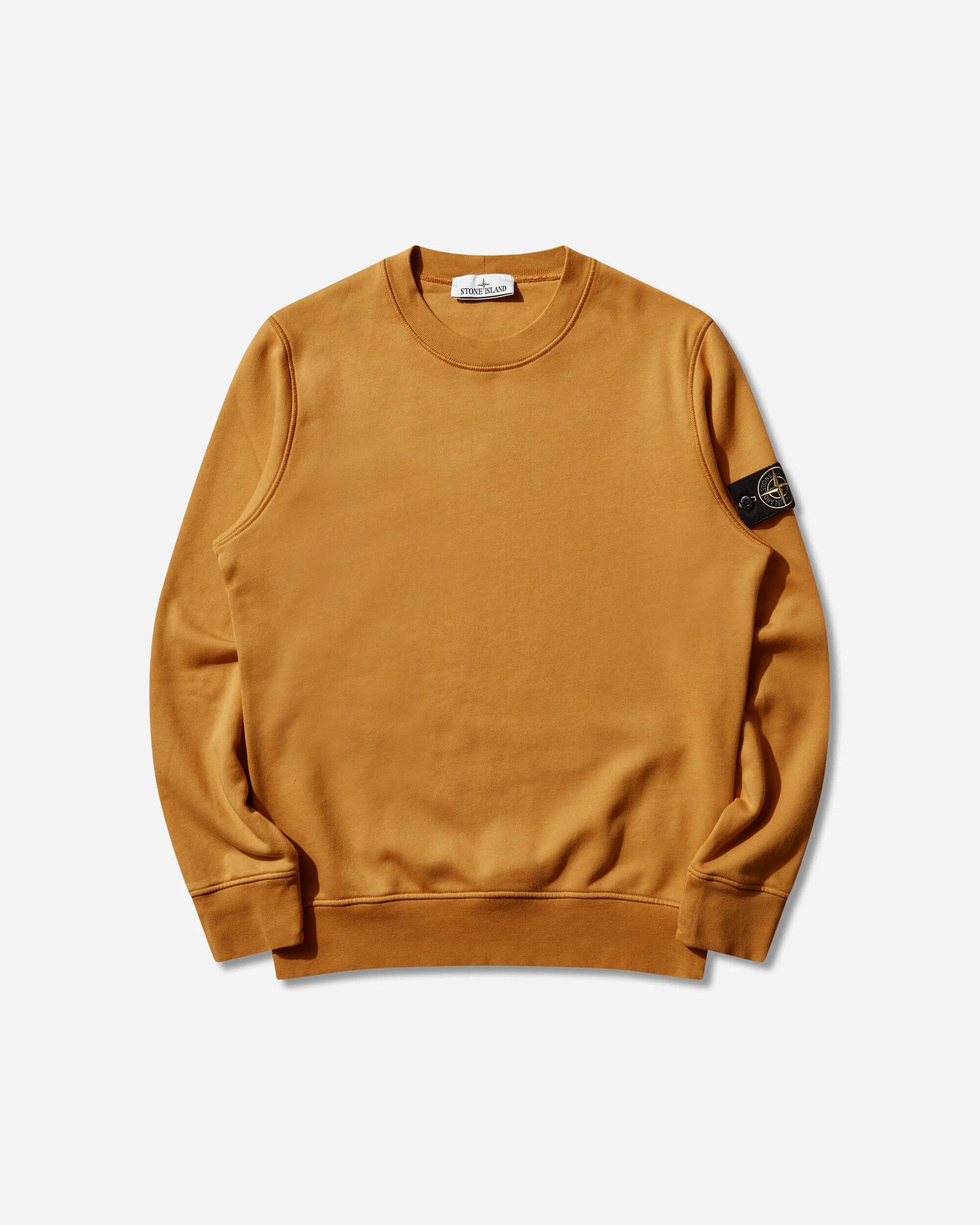 Men's Organic Cotton Fleece Crewneck Sweatshirt Mustard