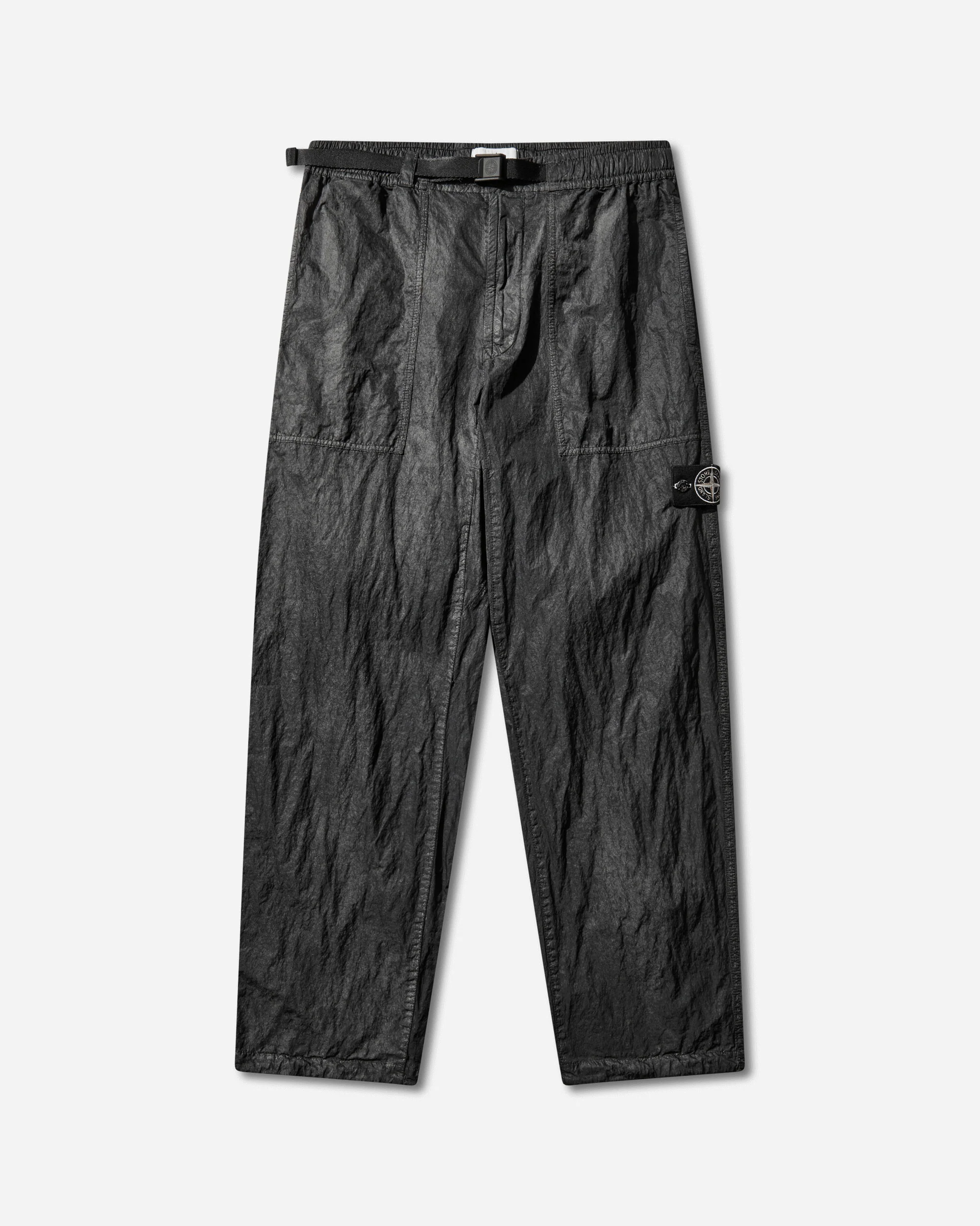 Men's Dense Nylon-TC Hand Sprayed Reflective Pants Black