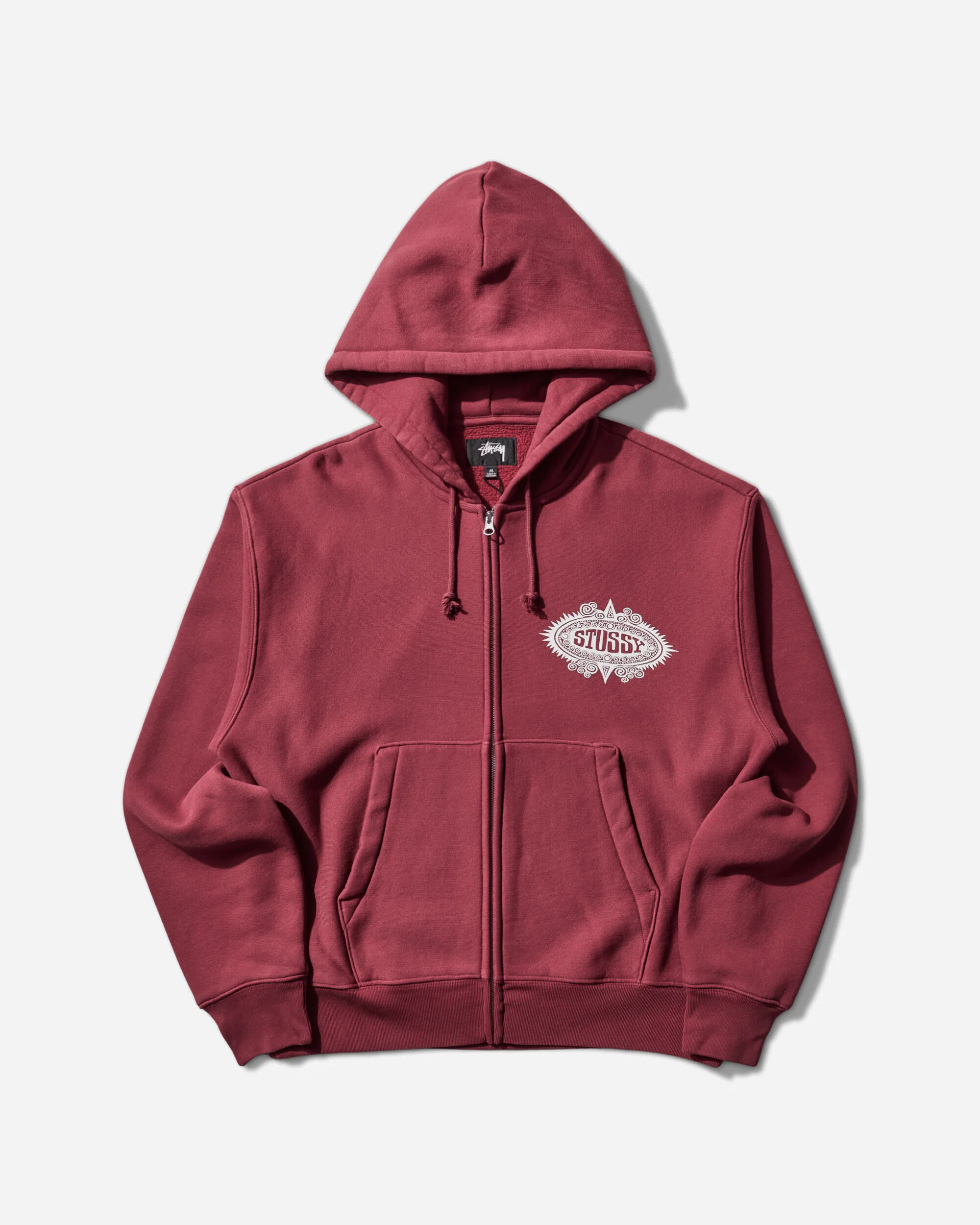 Mantra Zip Hoodie Burgundy