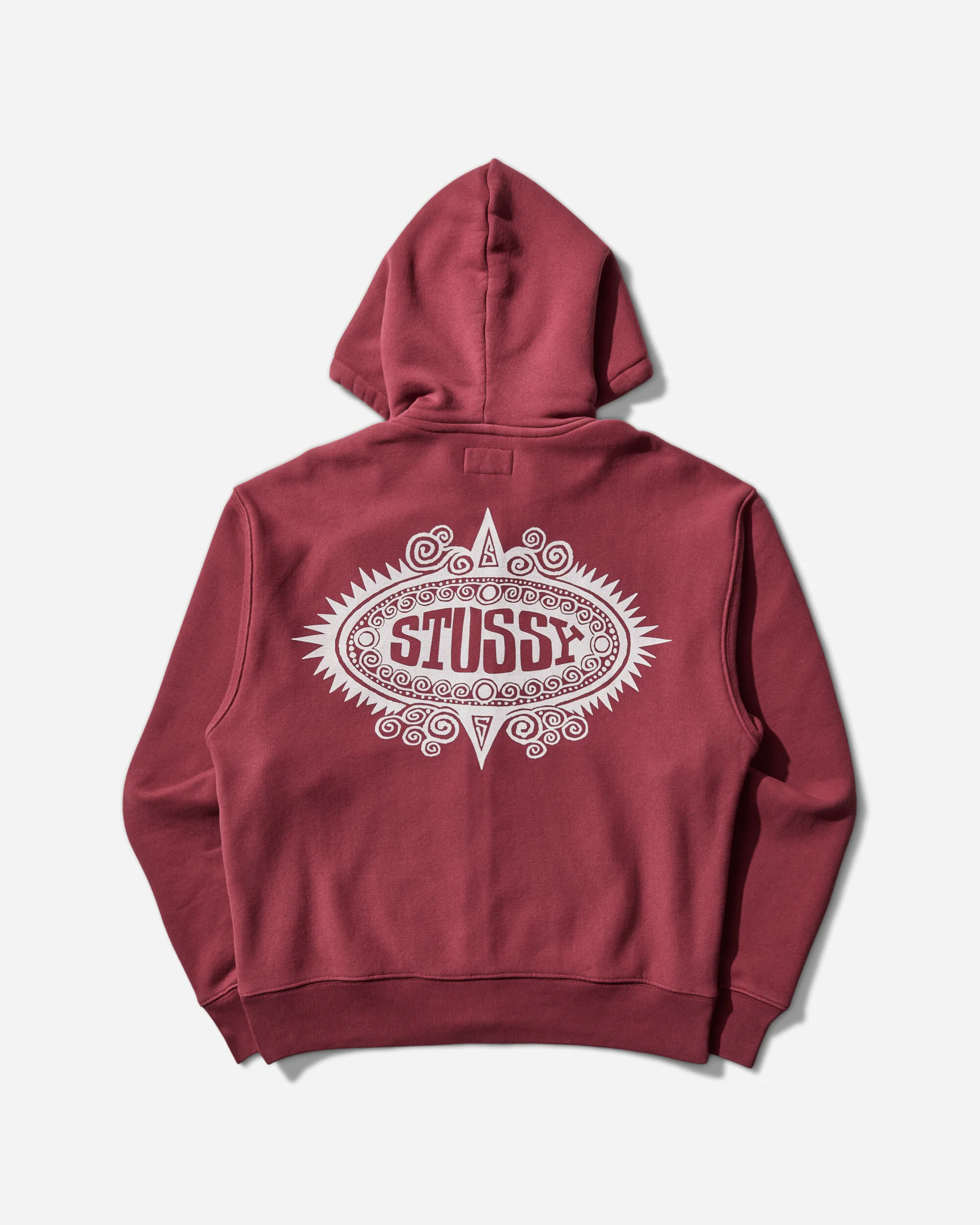 Mantra Zip Hoodie Burgundy - Image 2