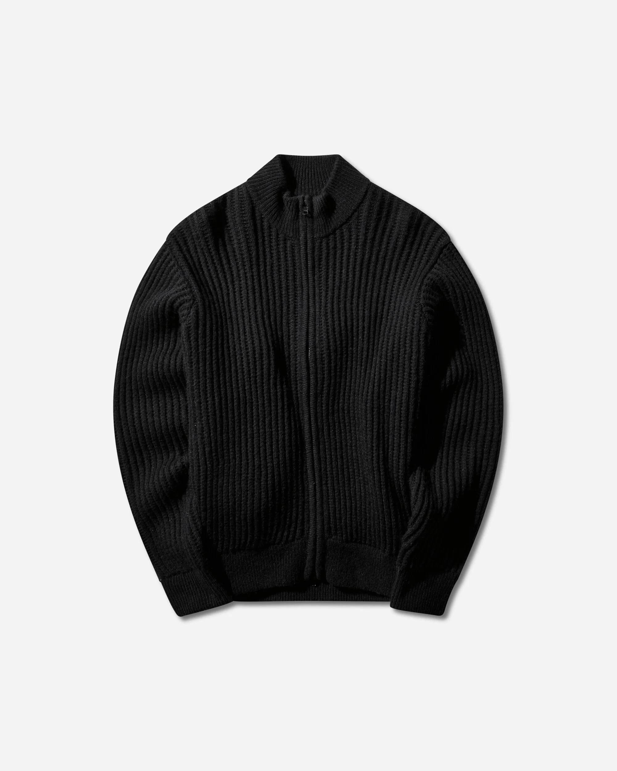 Patch Zip Sweater Black