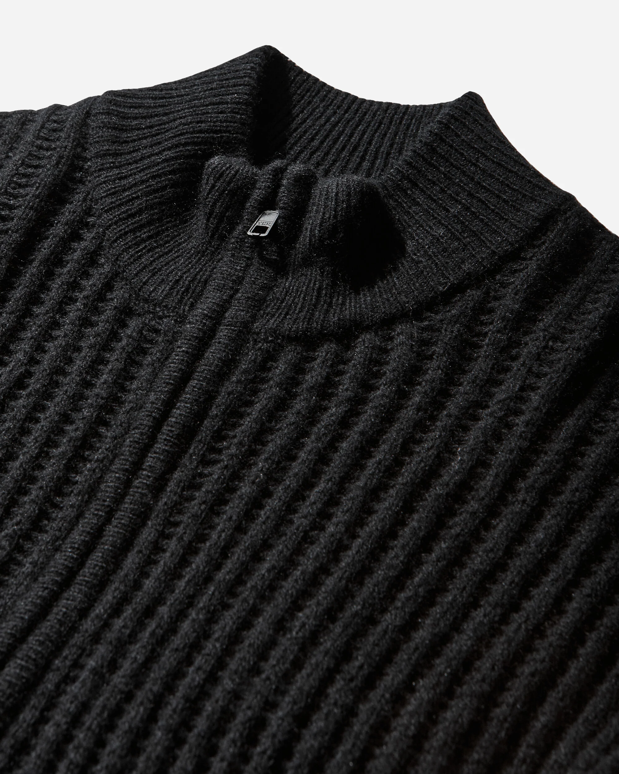 Patch Zip Sweater Black - Image 3