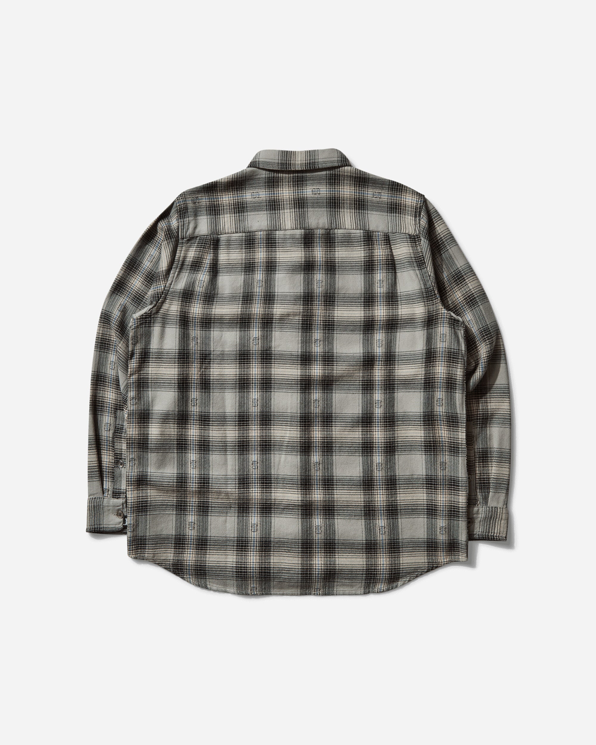 Men's Motif Plaid Shirt Grey - Image 2