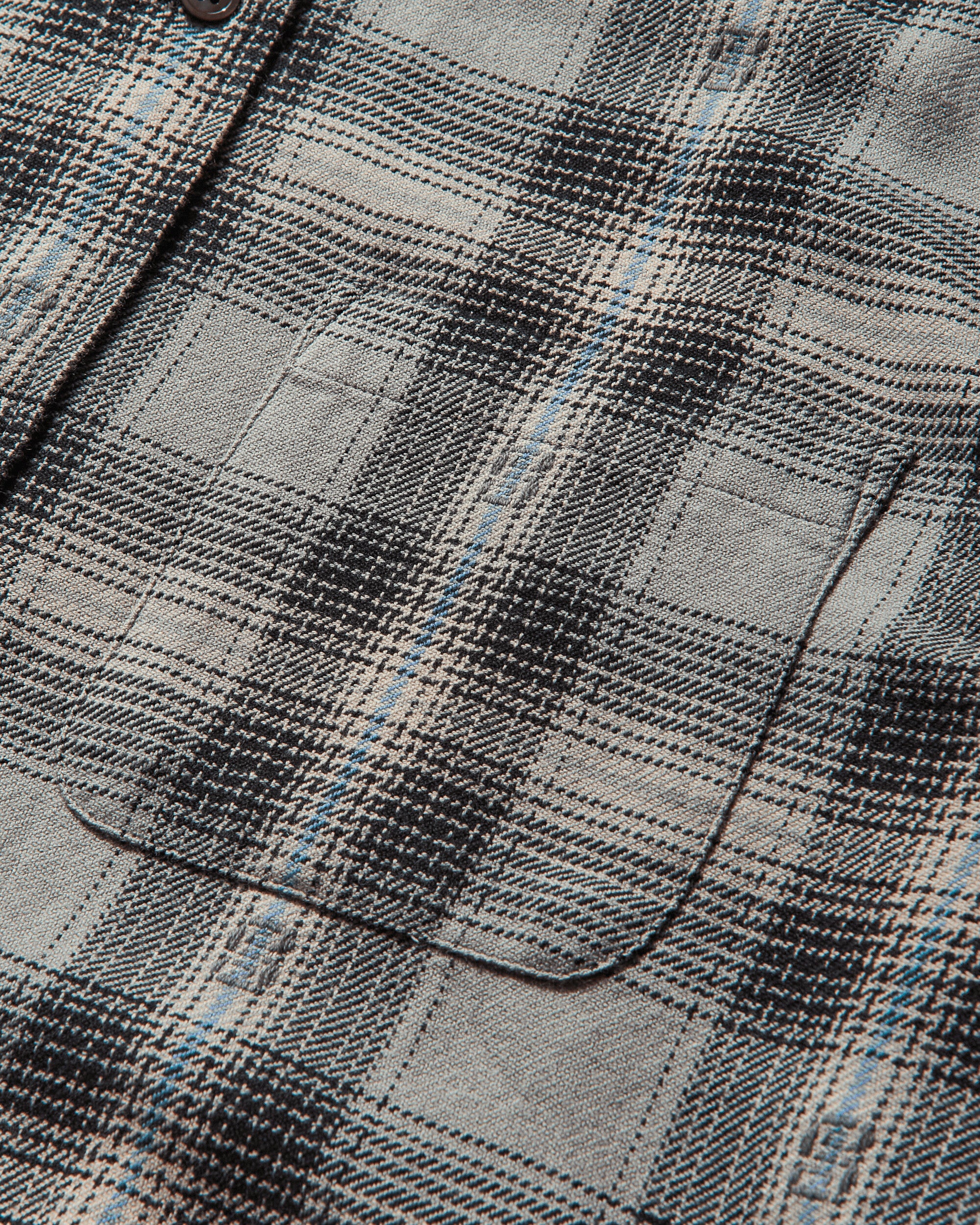 Men's Motif Plaid Shirt Grey - Image 4