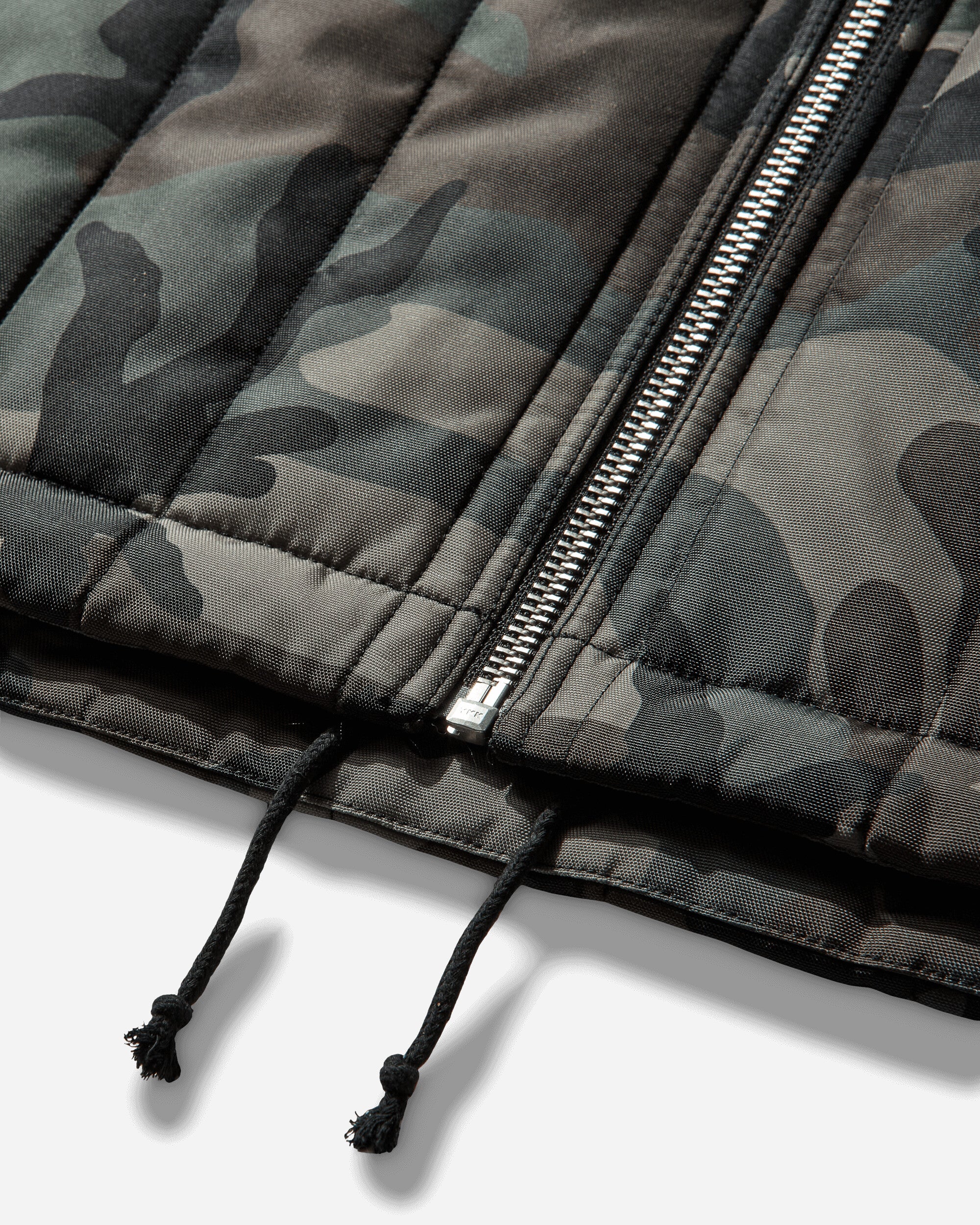 Quilted Nylon Work Jacket Woodland Camo - Image 4