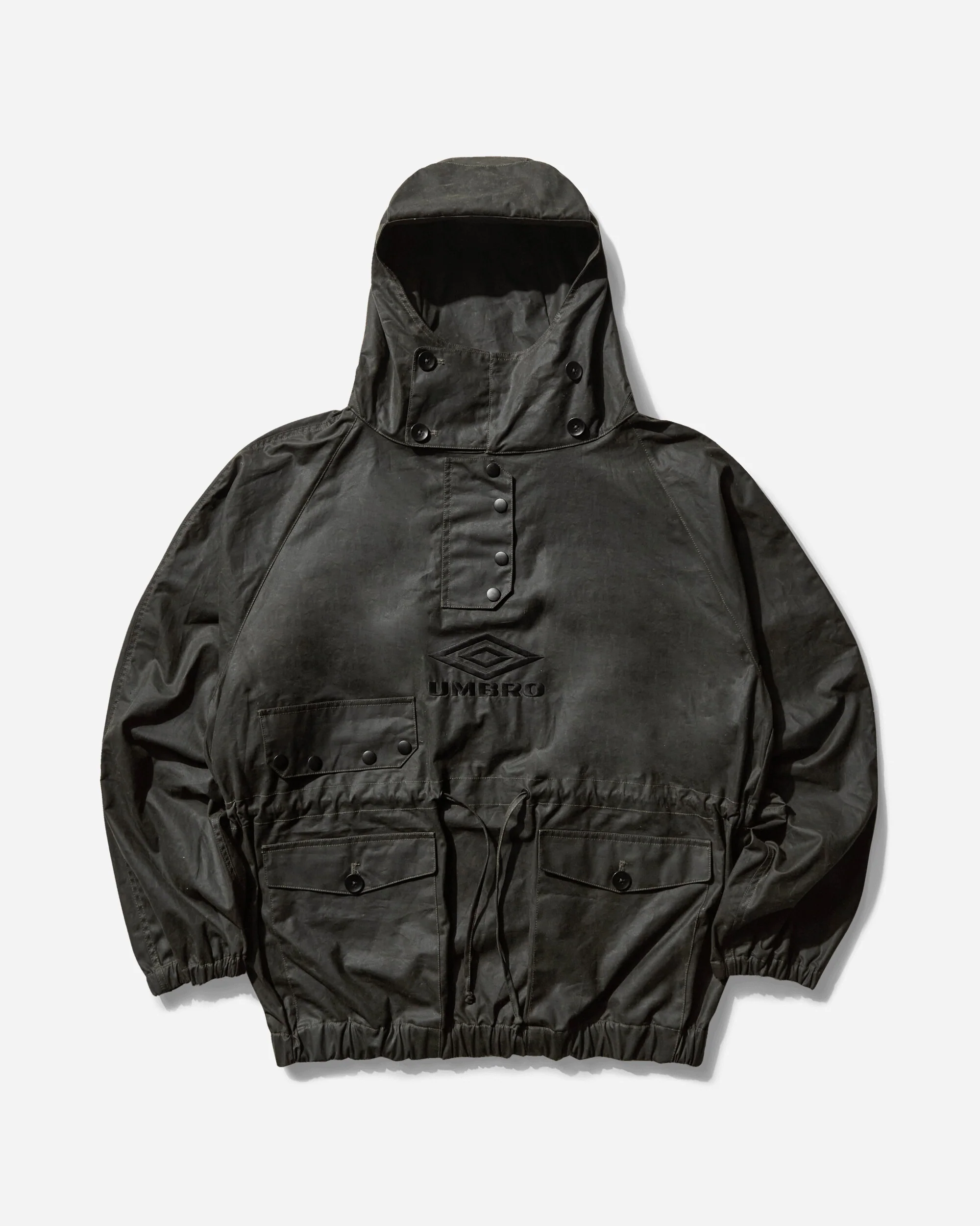 Men's Smock Waxed Anorak Dark Olive