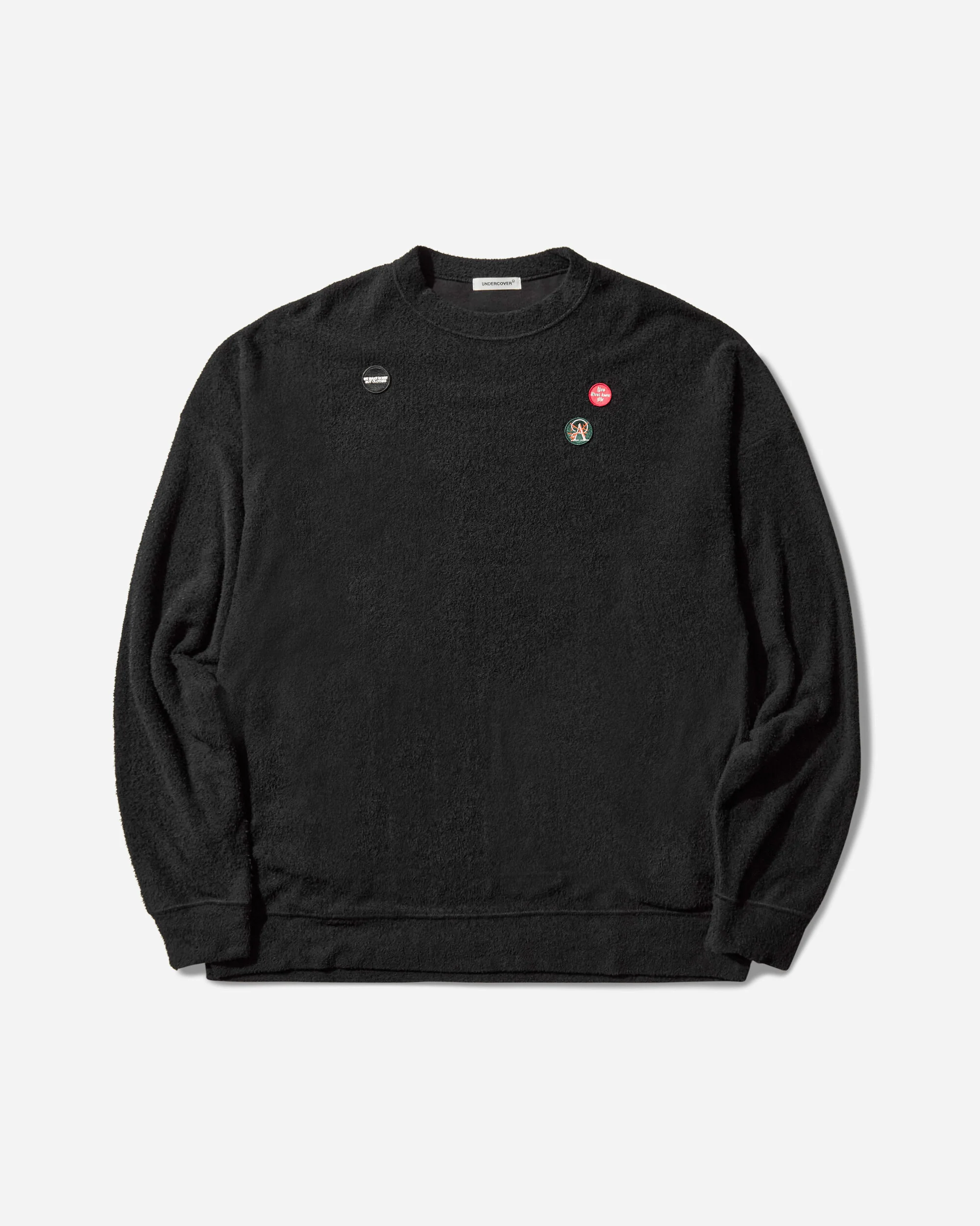 Men's Patches Crewneck Sweater Black