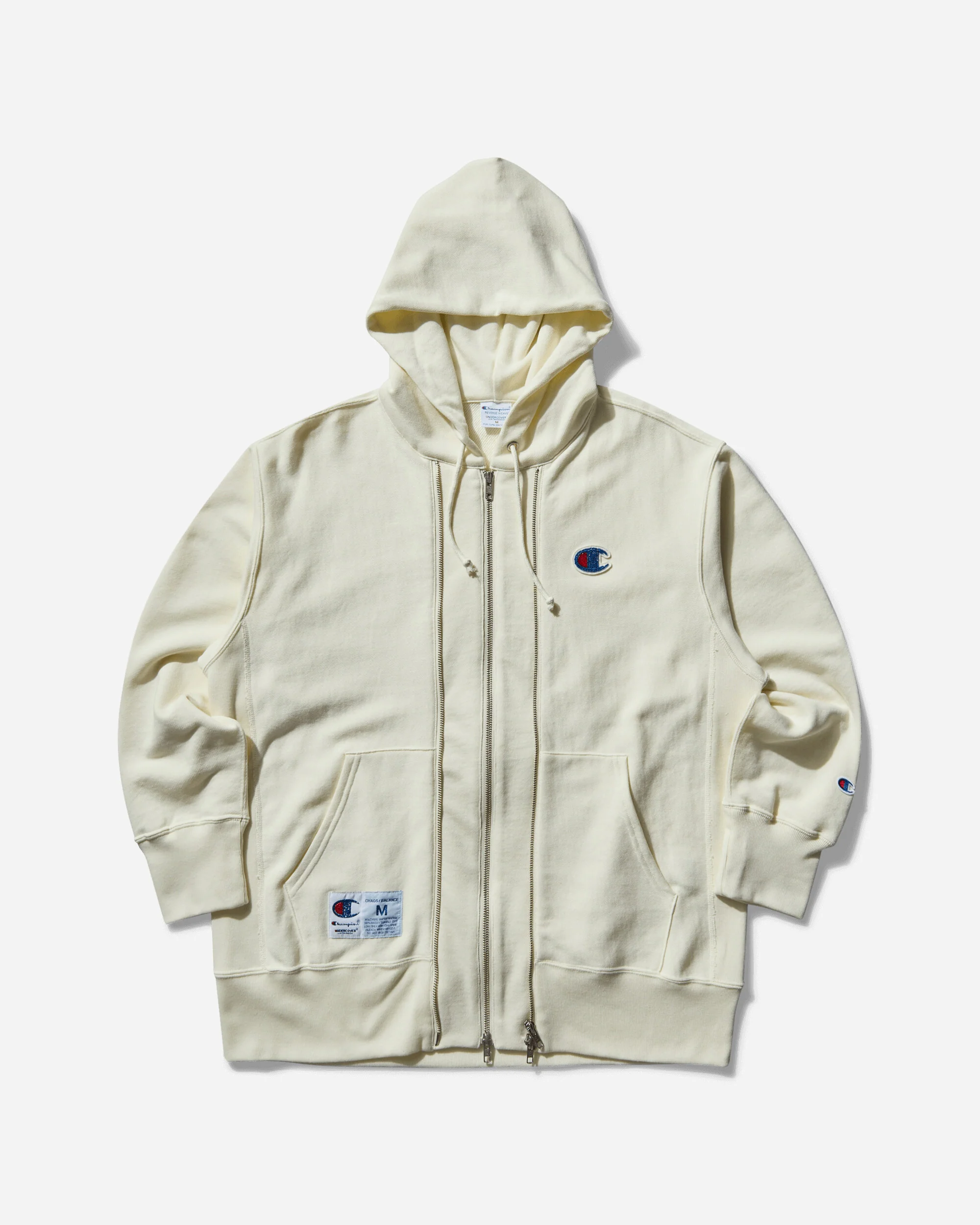 Men's Champion Reverse Weave Double Zip Hoodie Ivory
