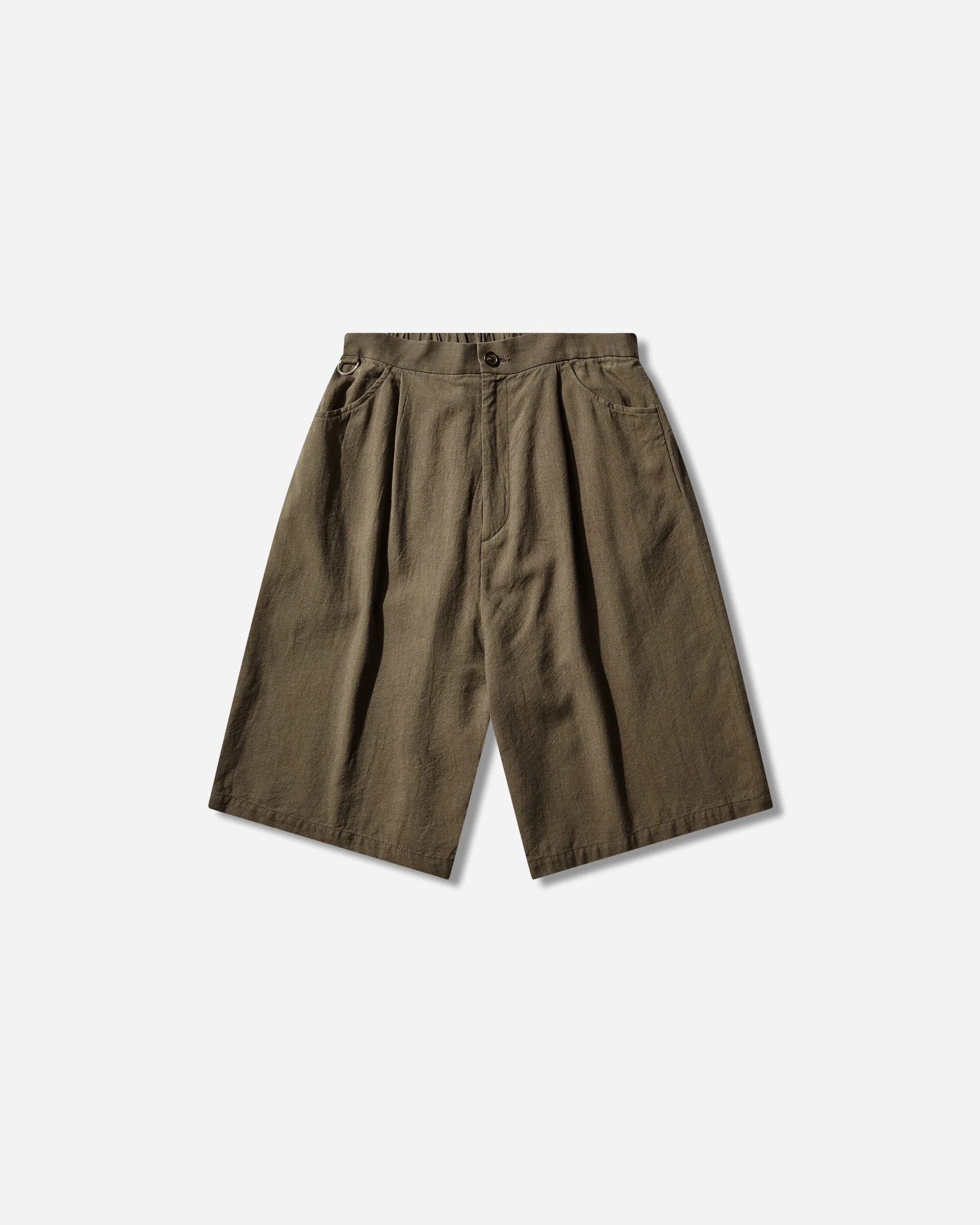 Men's Pleated Shorts Khaki