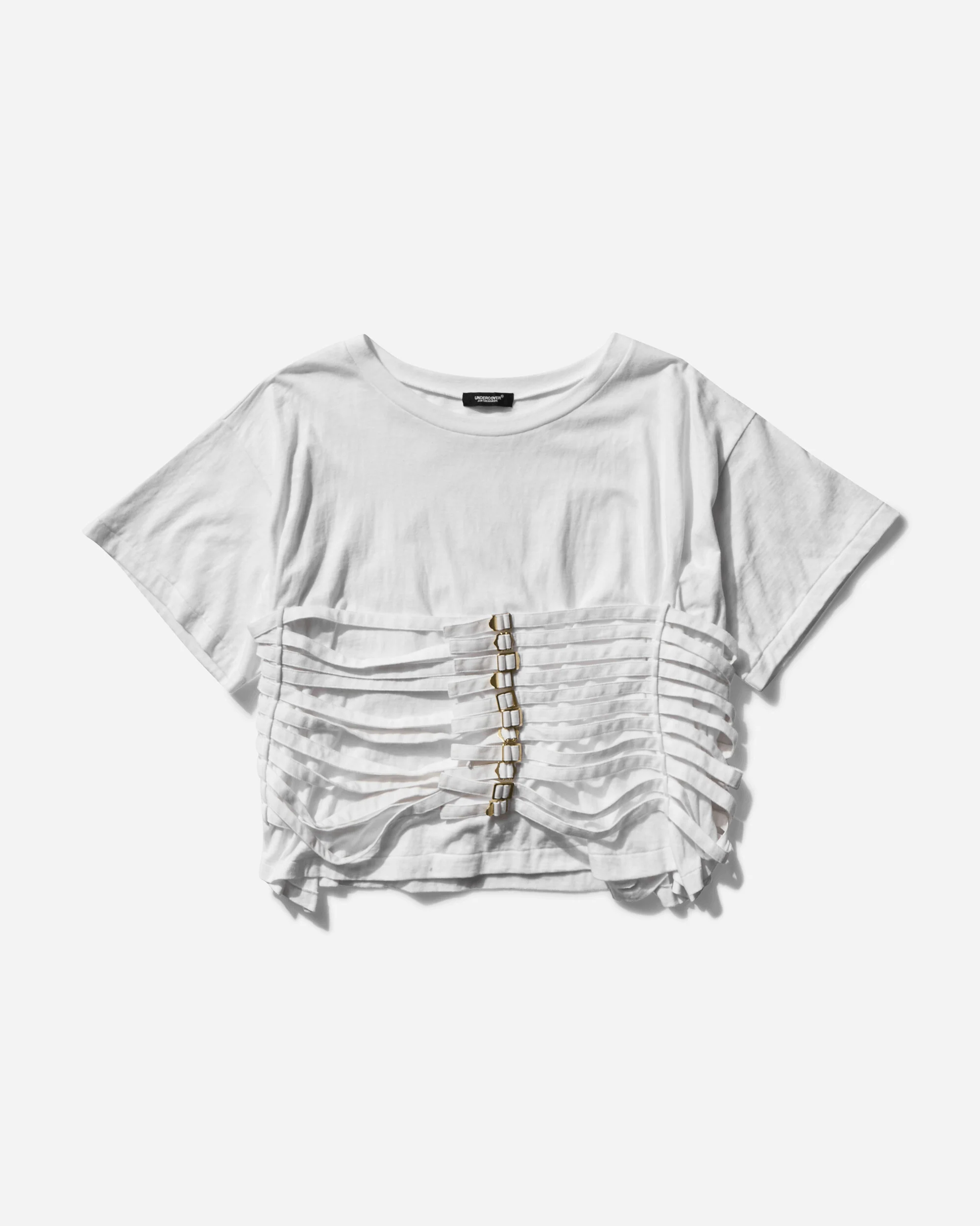 Women's Belted Wide Sleeve T-Shirt White