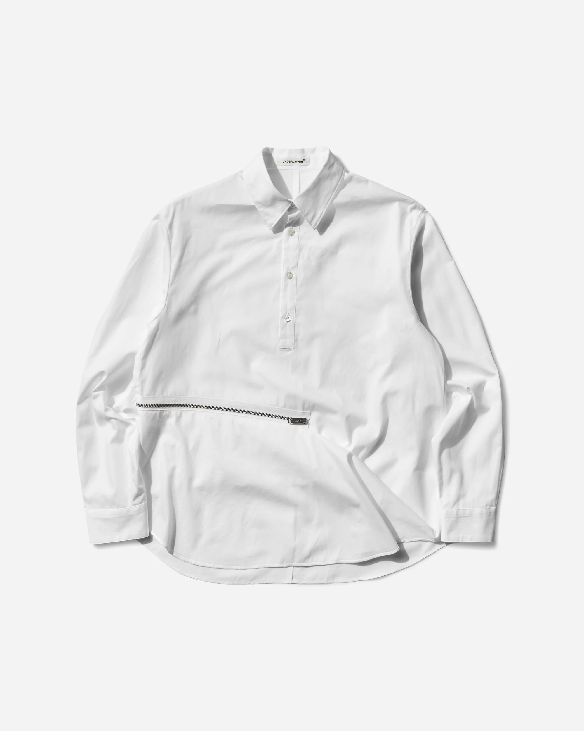 Women's Asymmetrical Zip Shirt White