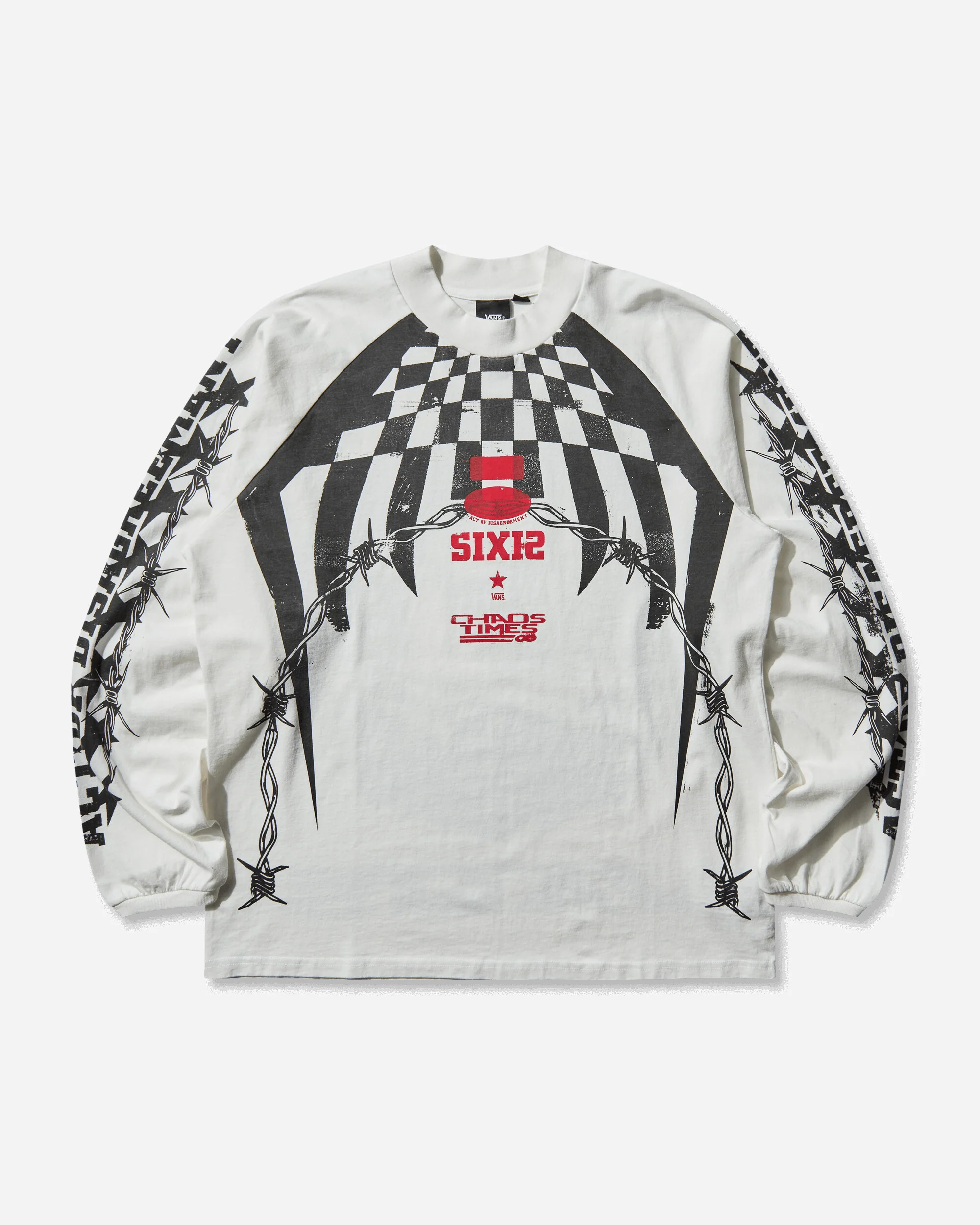 Act of Disagreement Hazard Longsleeve T-Shirt White