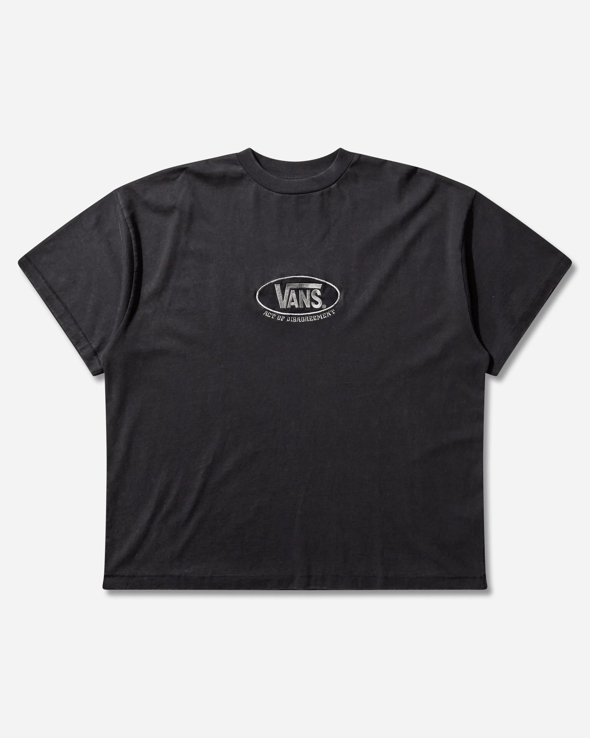 Act of Disagreement Oval Logo T-Shirt Washed Black