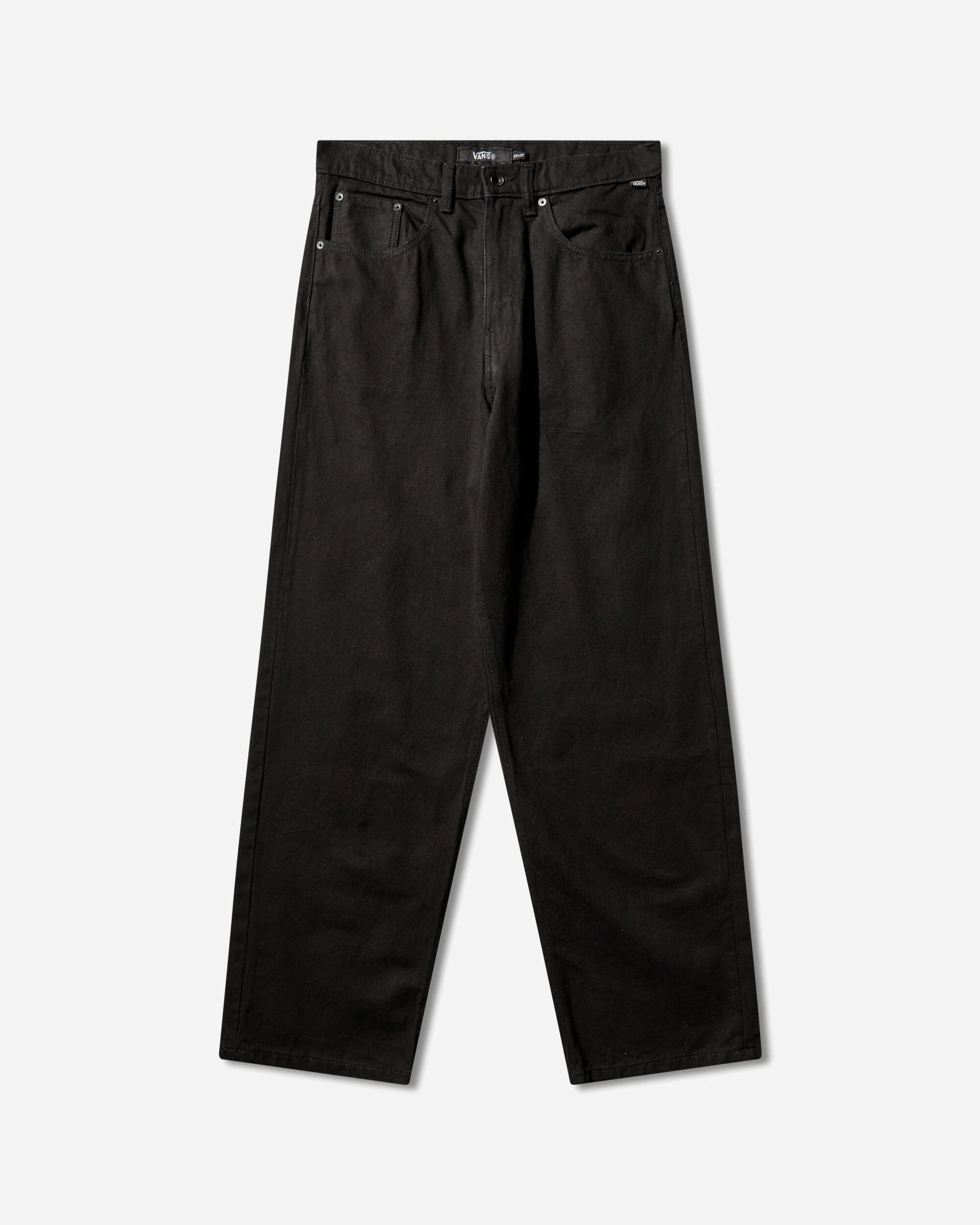 Men's Check-5 Baggy Denim Pants Black