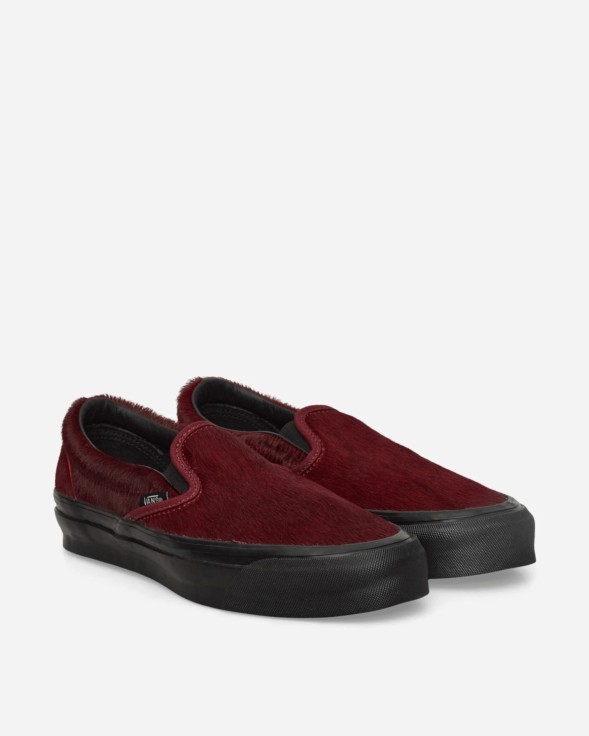 Classic Slip-On 98 LX Pony Hair Sneakers Burgundy - Image 2