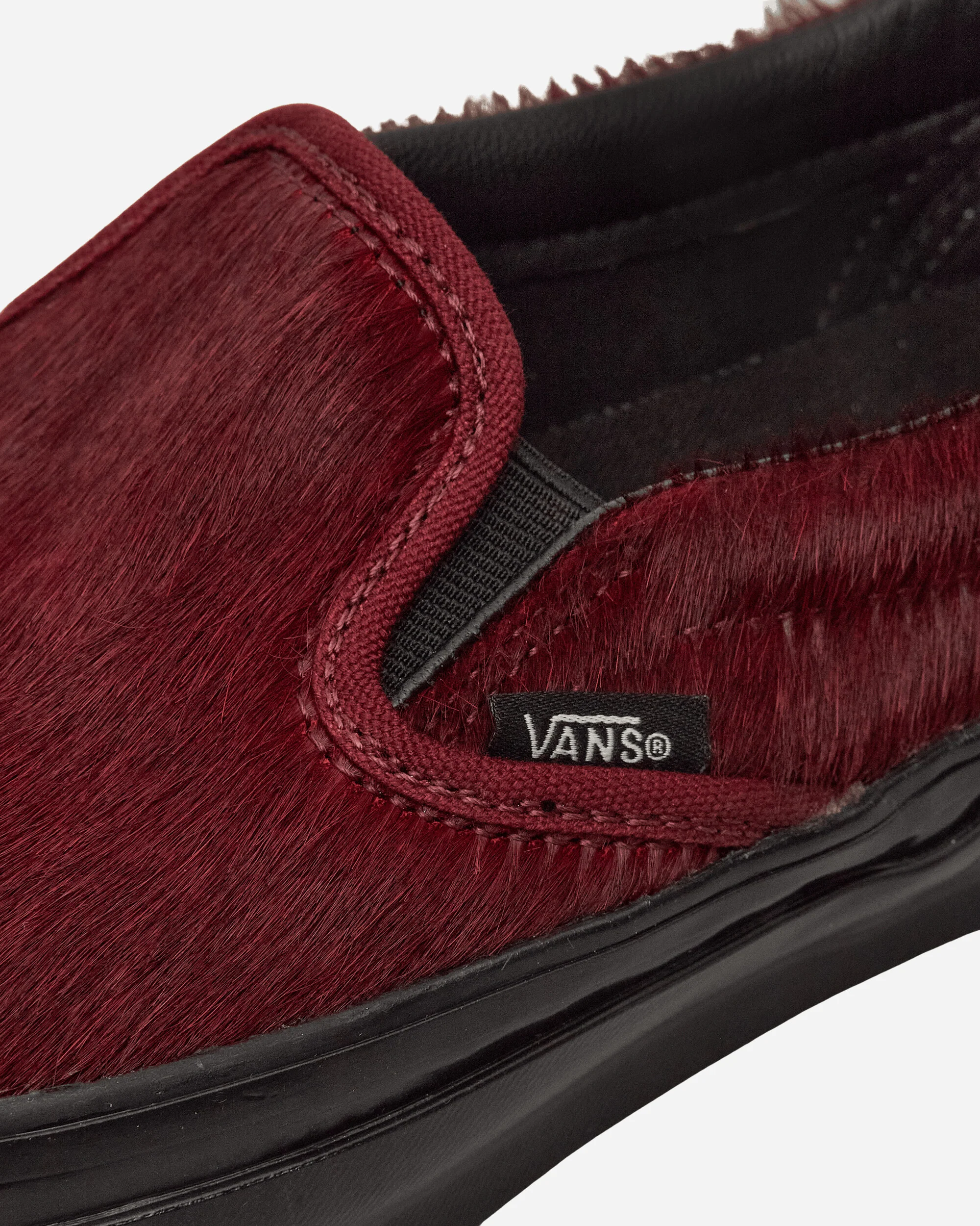 Classic Slip-On 98 LX Pony Hair Sneakers Burgundy - Image 6