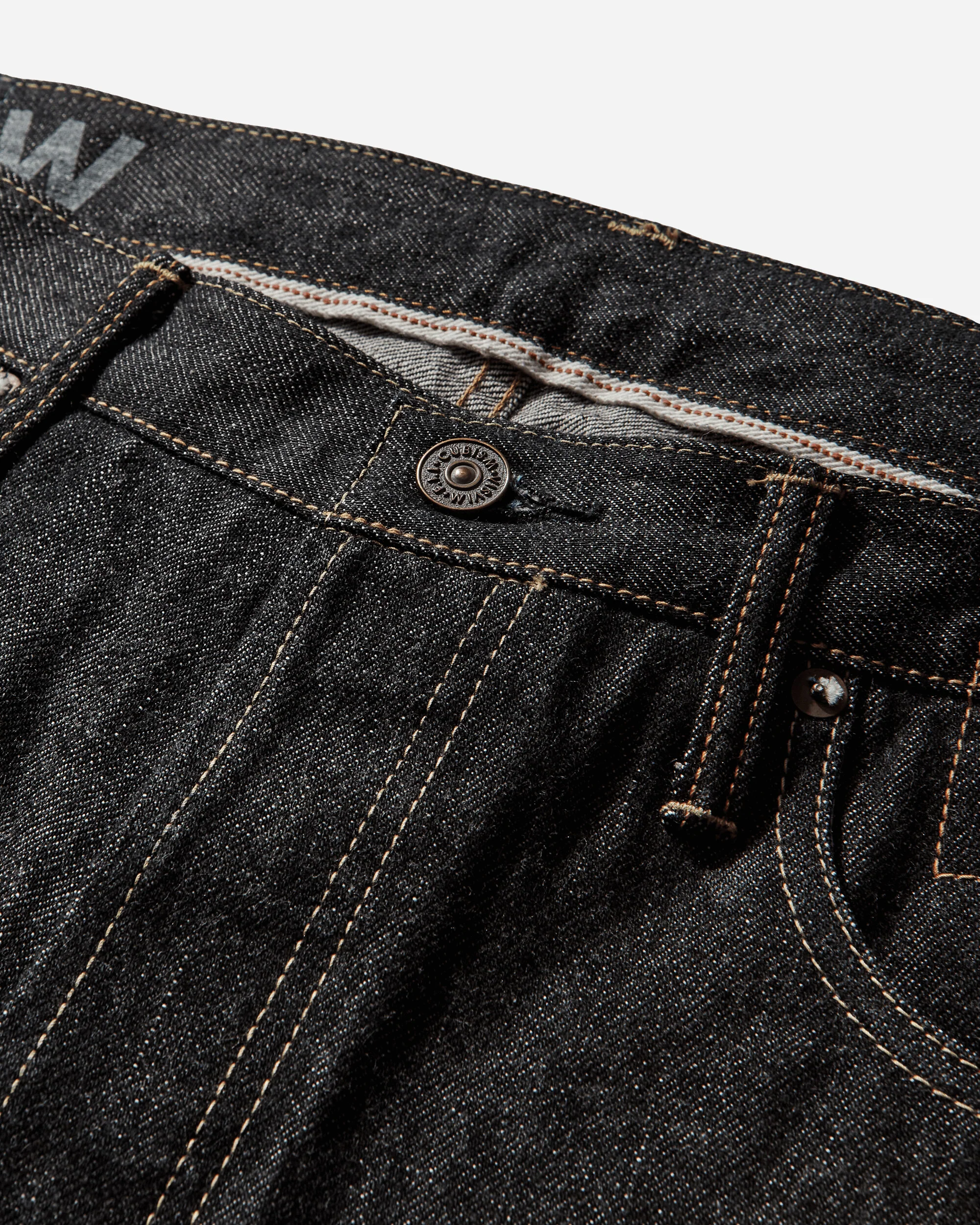 Men's Social Sculpture 01 Wide Raw Denim Pants Indigo - Image 4