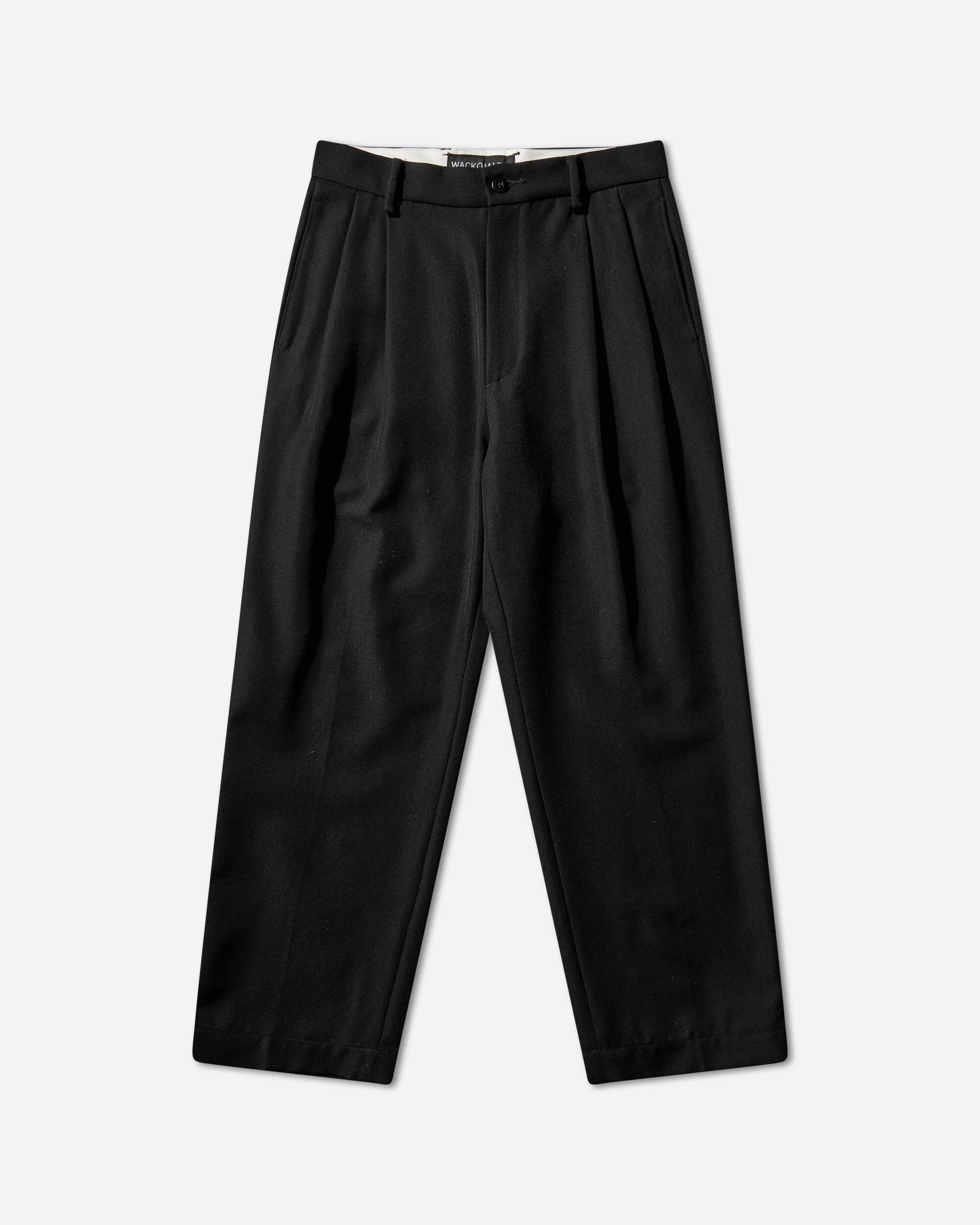Men's Double Pleated Chino Trousers (Type-2) Black