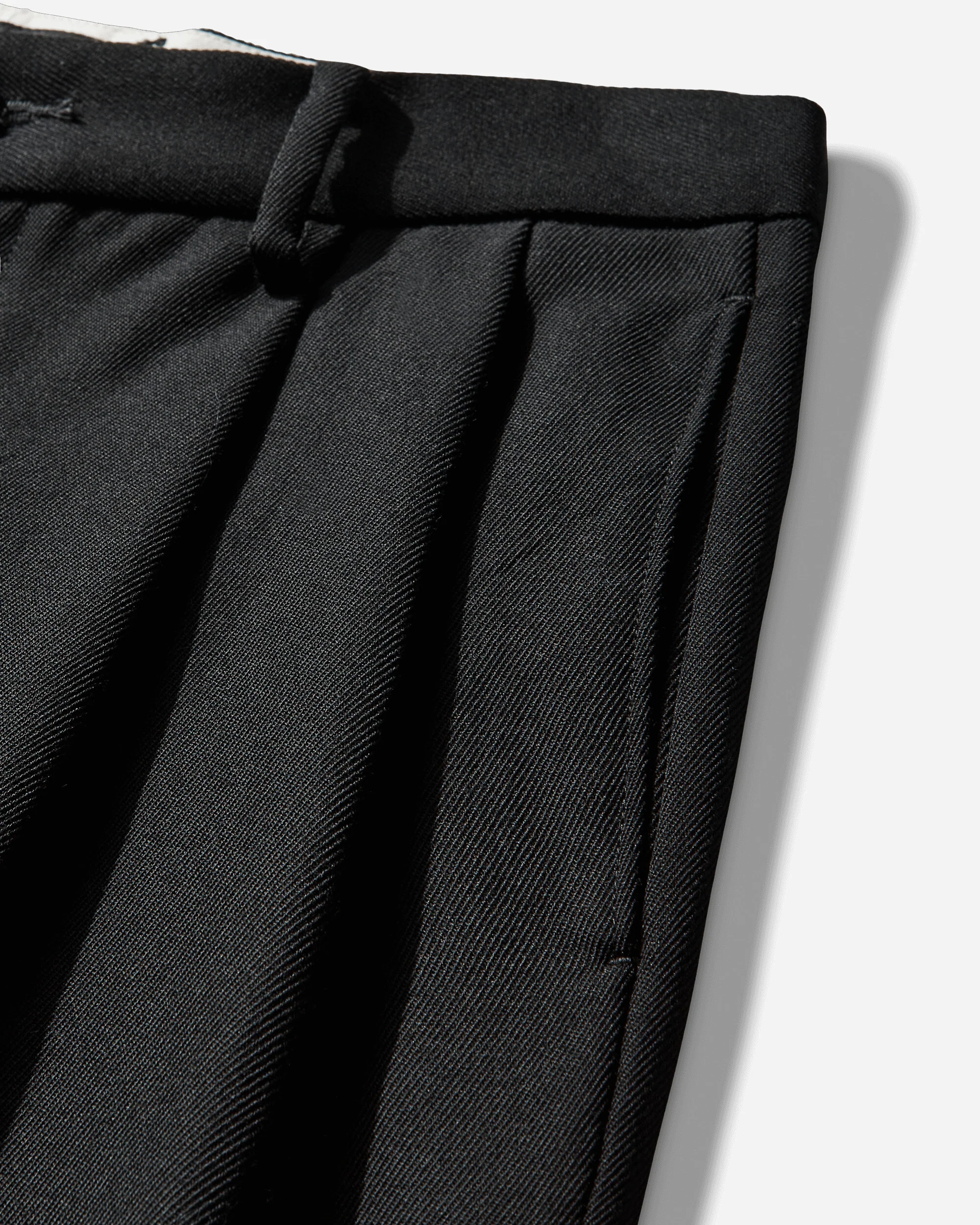 Men's Double Pleated Chino Trousers (Type-2) Black - Image 4